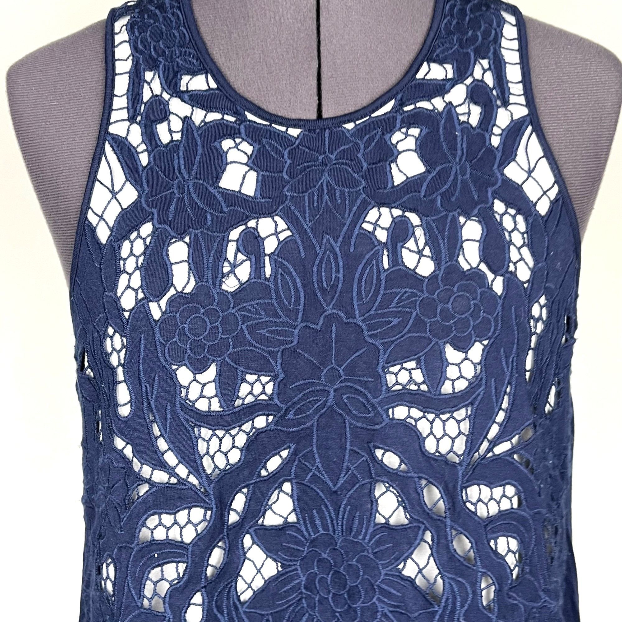 Anthropologie Akemi + Kin Anthropologie Crochet Overlay Sleeveless Top Ta Size S / US 4 / IT 40 - 2 Thumbnail