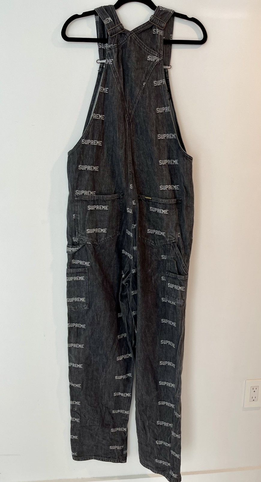 Supreme Supreme Logo Denim Overalls Size US 26 / EU 42 - 6 Thumbnail
