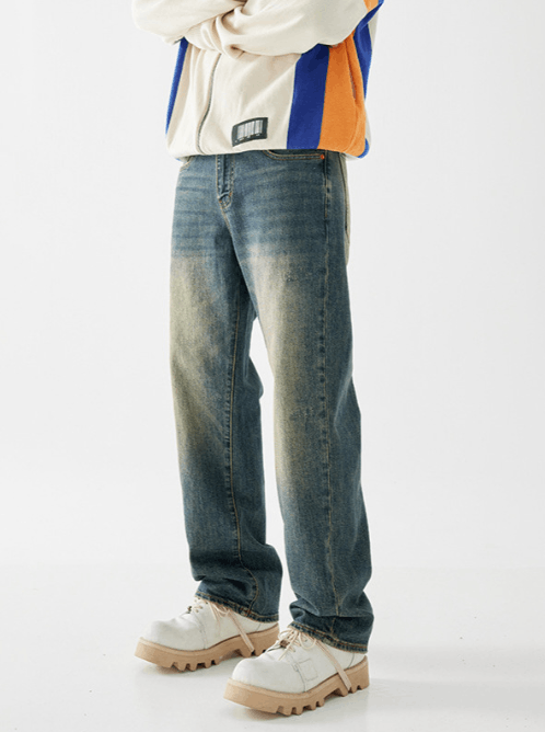 Japanese Brand × Jean American style distressed contrast washed stretch jeans Size US 32 / EU 48 - 2 Thumbnail