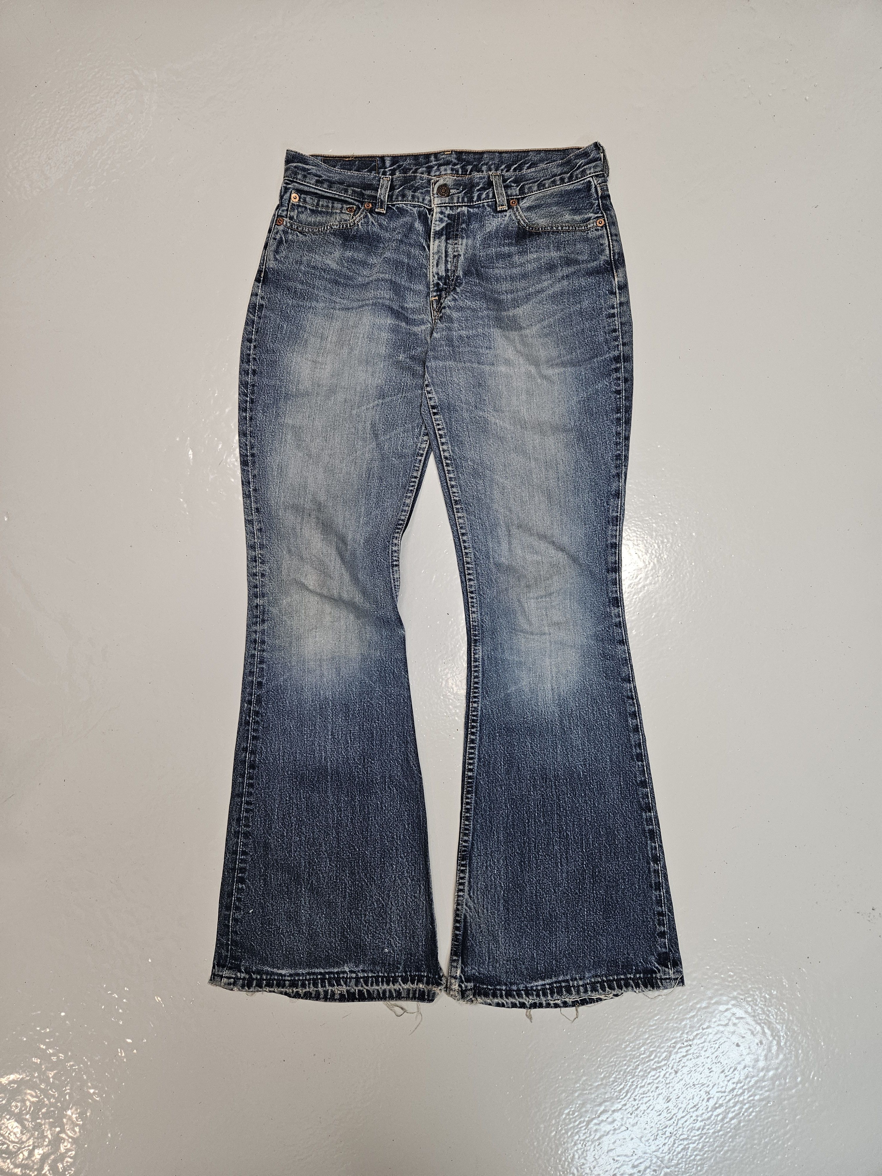 Levi's Vintage y2k levis 544 distressed flared denim Size US 31 - 1 Thumbnail