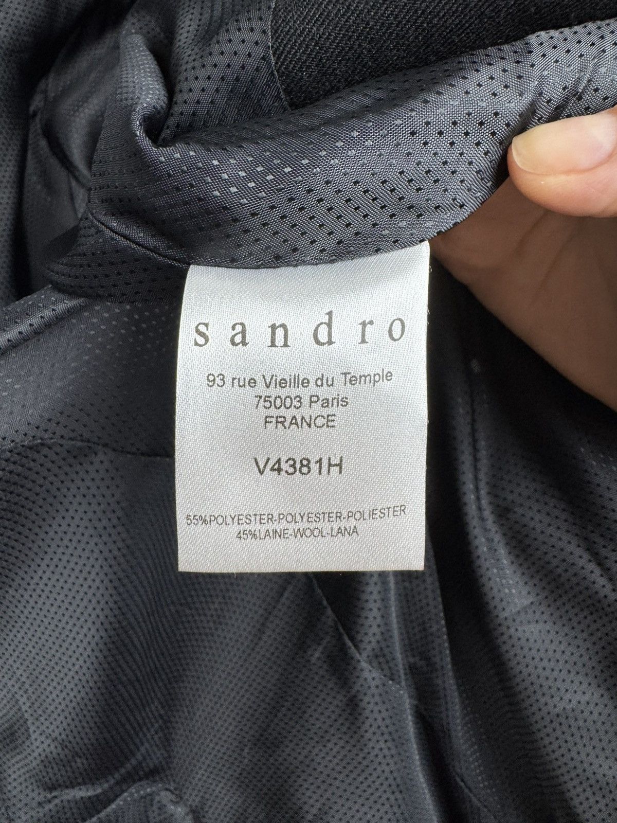 Sandro Sandro Paris black wool blend 1 button blazer Size M / US 6-8 / IT 42-44 - 11 Thumbnail
