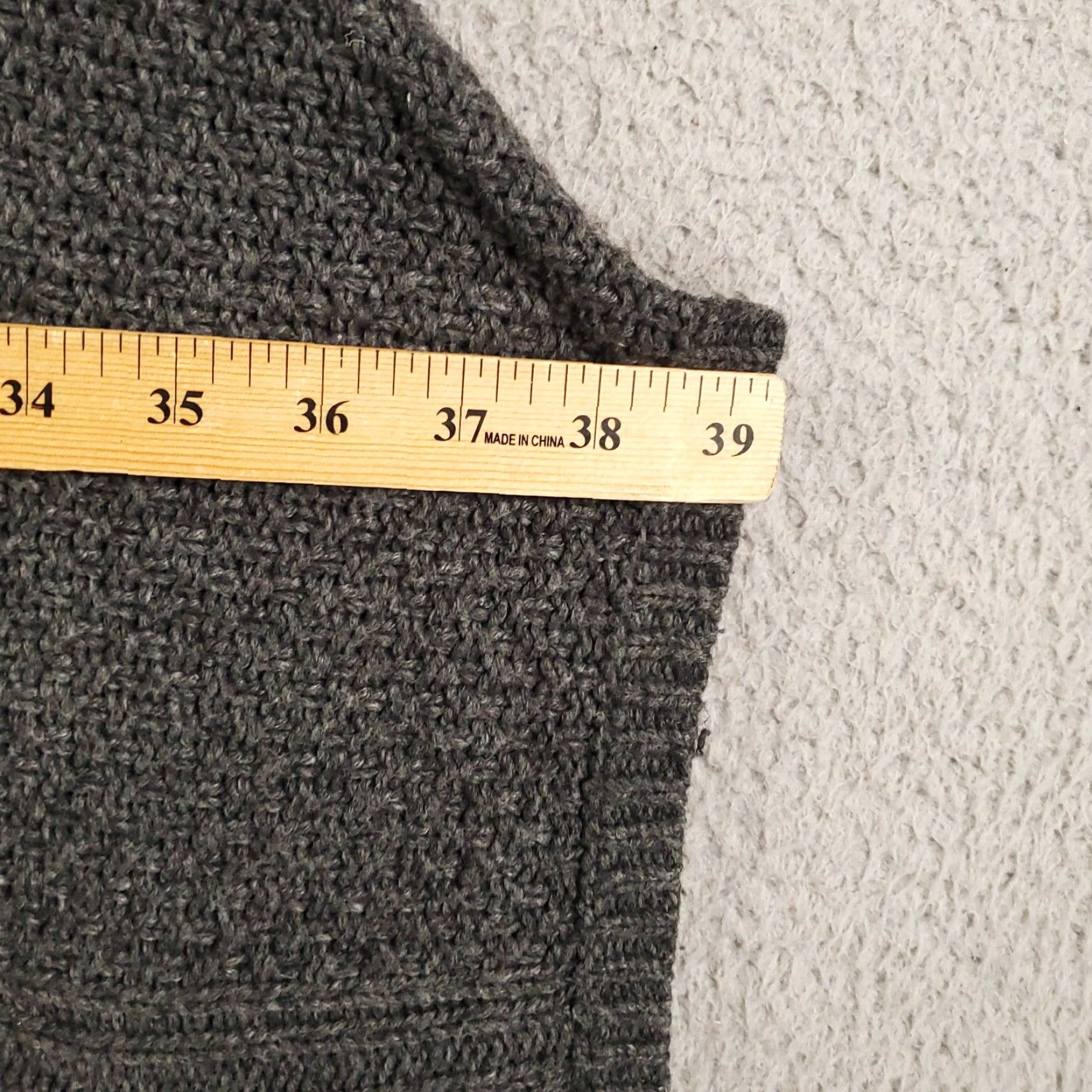 Coldwater Creek Coldwater Creek Sweater Womens One Size Gray Wool Blend Fringe Hem Cape Size ONE SIZE - 4 Thumbnail