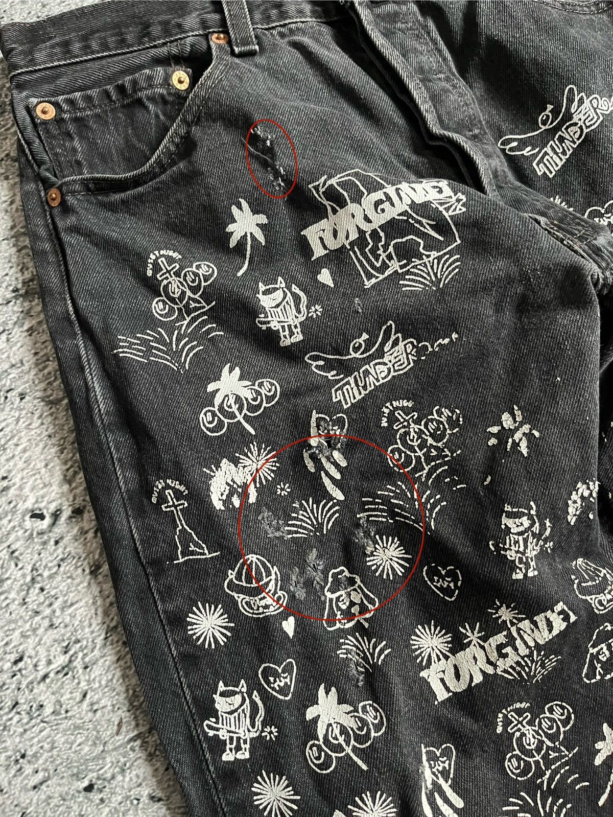 Levi's Vintage Clothing Vintage Levi’s Custom full printed Denim Jeans Size US 32 / EU 48 - 7 Thumbnail