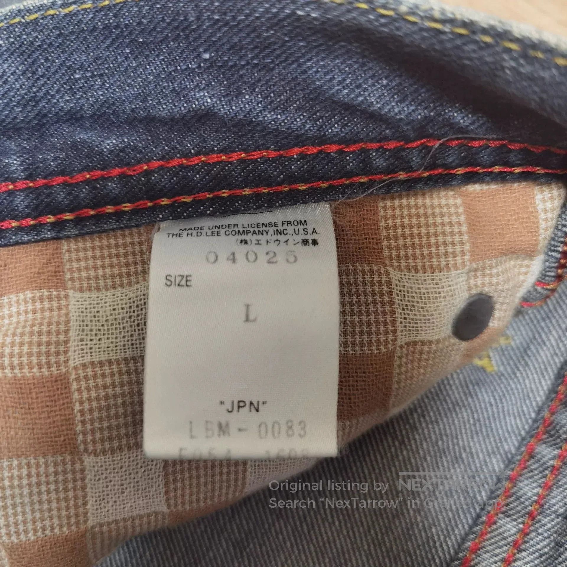 Lee Lee Riders Japanese Graffiti Strap Jeans. Size US 36 / EU 52 - 6 Thumbnail