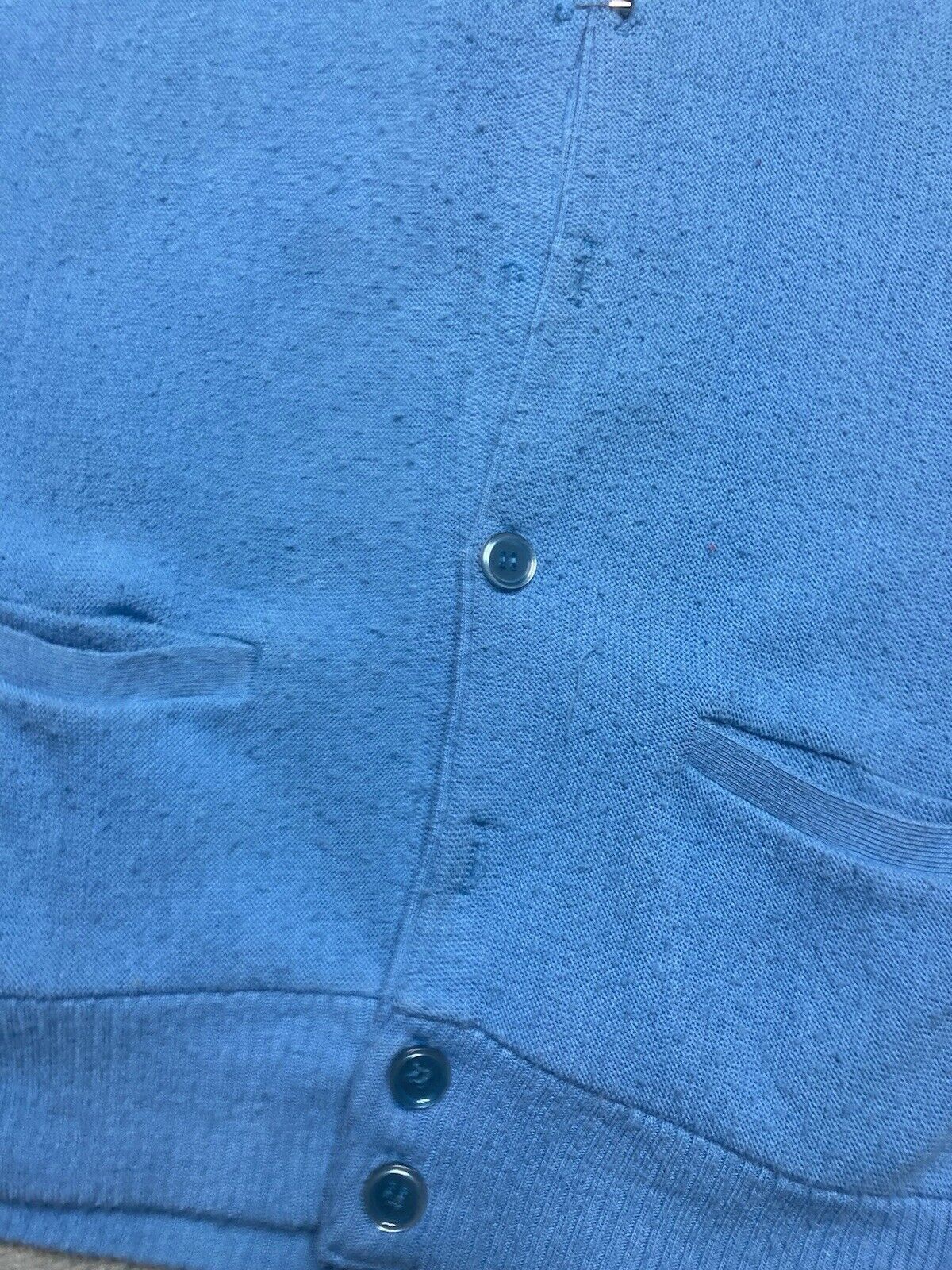 Vintage 70s cardigan sweater sky blue Kurt Cobain acrylic adult XL Size US XL / EU 56 / 4 - 3 Thumbnail
