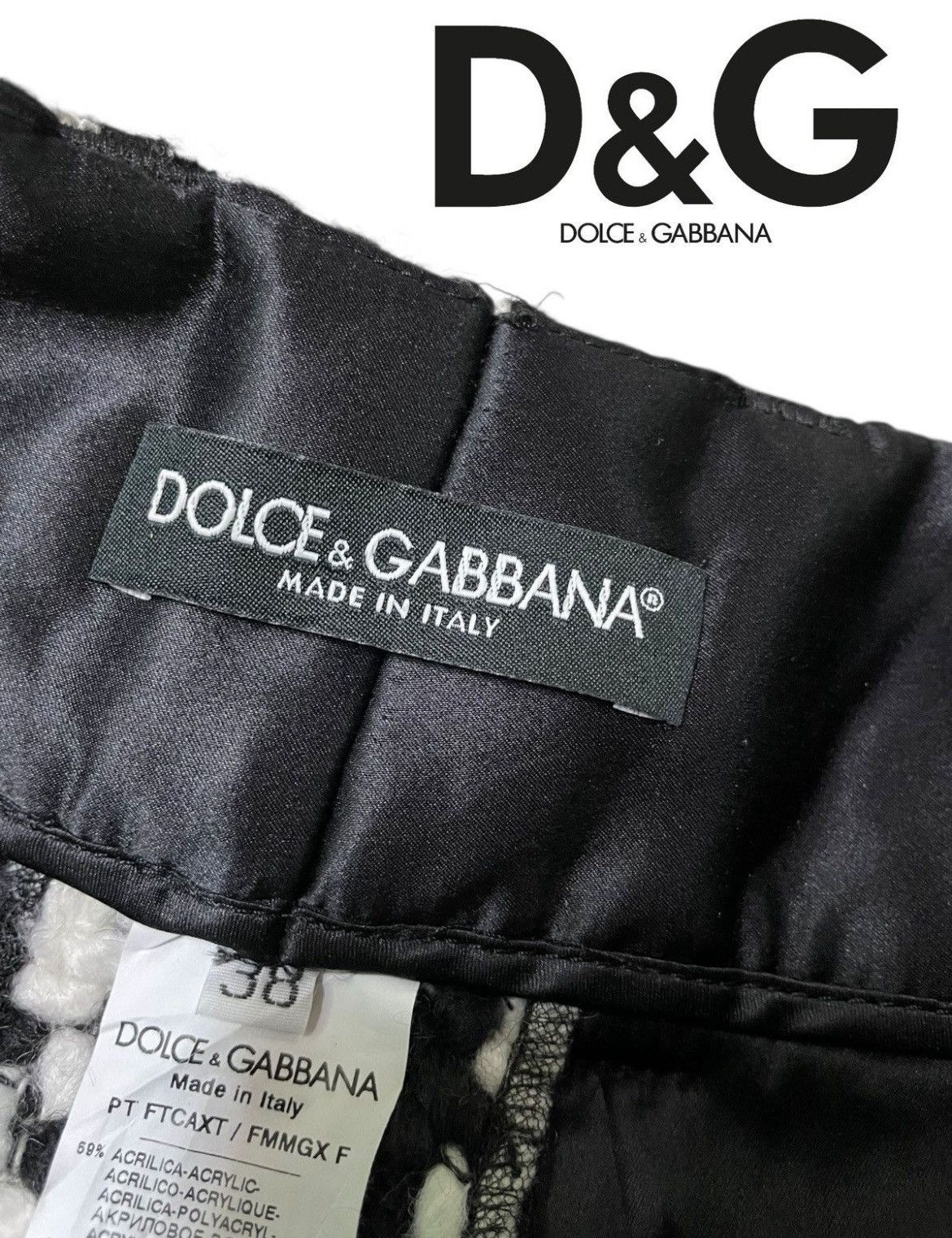 Dolce & Gabbana Authentic Dolce & Gabbana Crochet Wool Pants Size 25" / US 0 / IT 36 - 8 Thumbnail