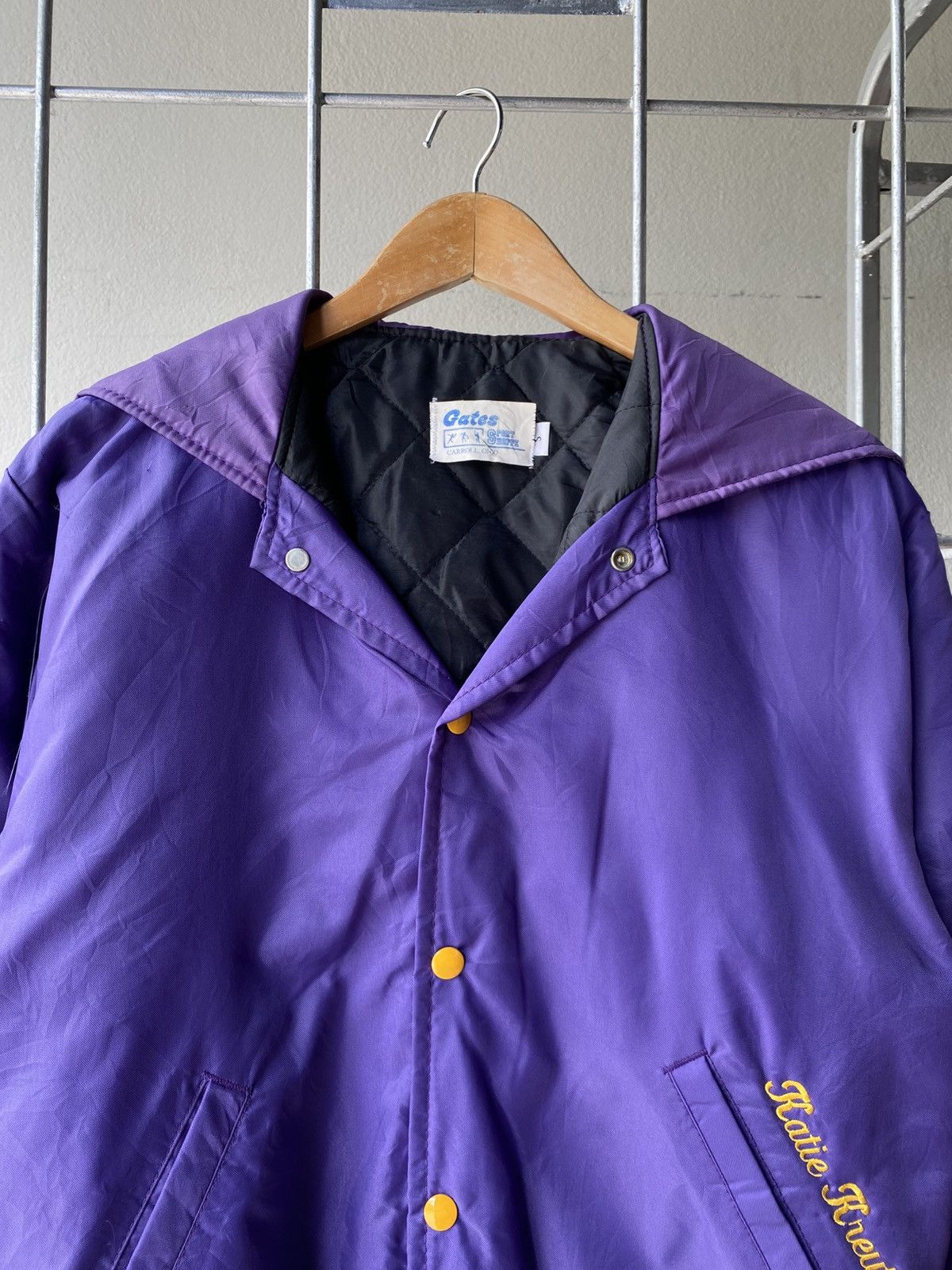Vintage Gates Sport Hoppe Purple Jacket with Yellow Lettering Size US S / EU 44-46 / 1 - 3 Thumbnail
