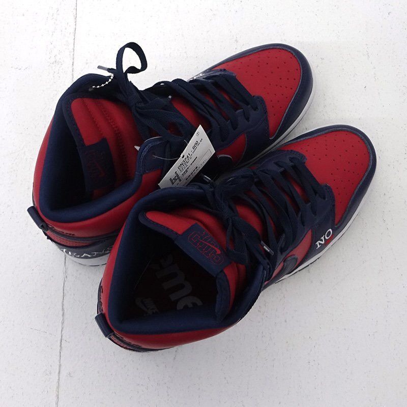 Nike × Supreme Supreme x Nike SB Dunk High “By Any Means” Navy (2022) Size US 10 / EU 43 - 4 Thumbnail