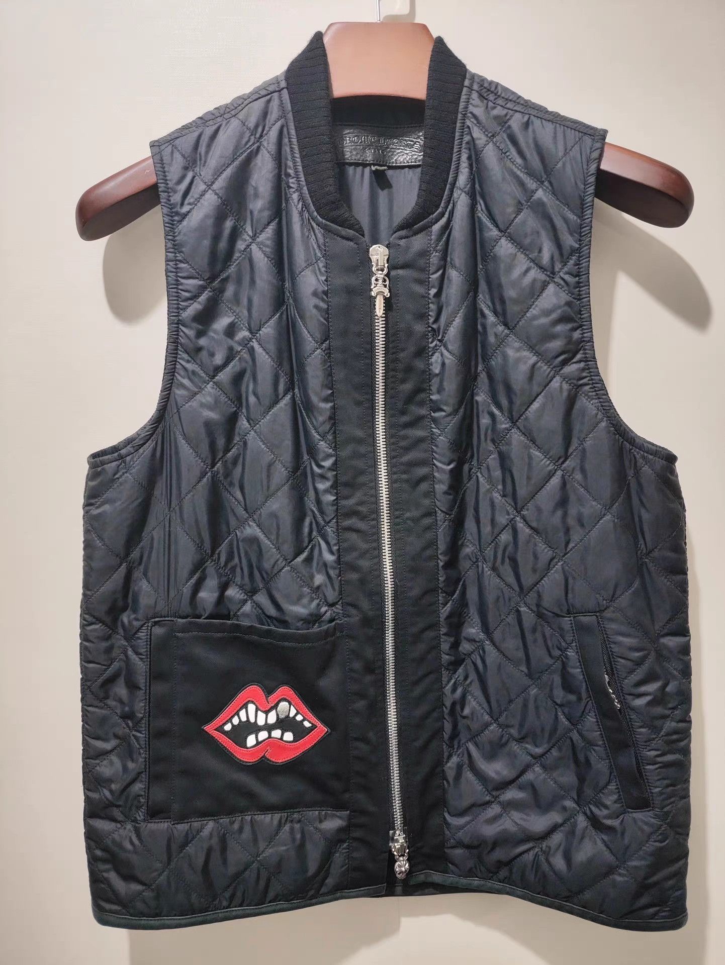 Chrome Hearts CHROME HEARTS Lip Print Zip Cotton Vest K13 Size US S / EU 44-46 / 1 - 1 Thumbnail