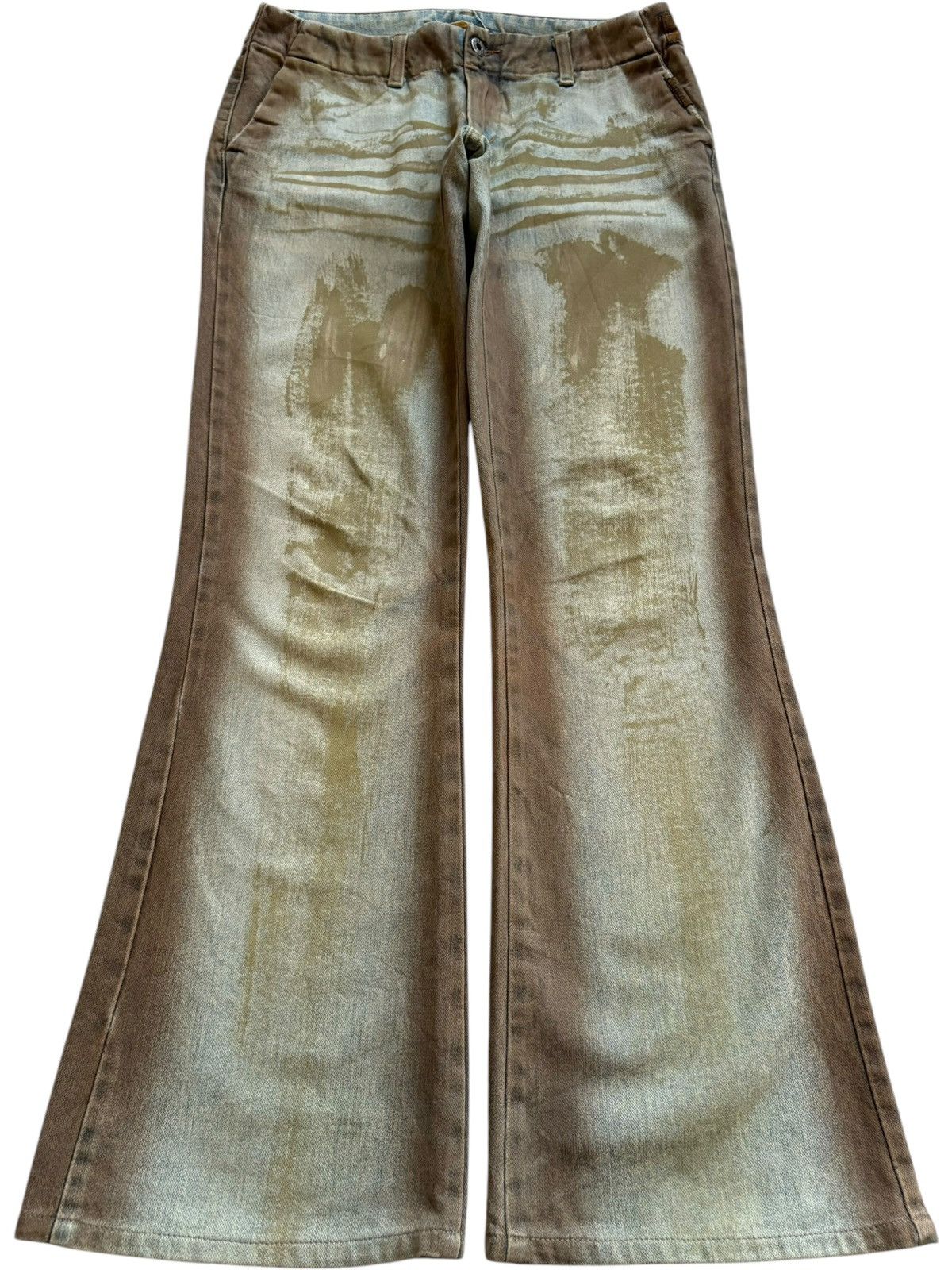 Japanese Brand Vintage Japanese Brand Rusty Mud Wash Bootcut Flare Jeans Size 28" / US 6 / IT 42 - 1 Thumbnail