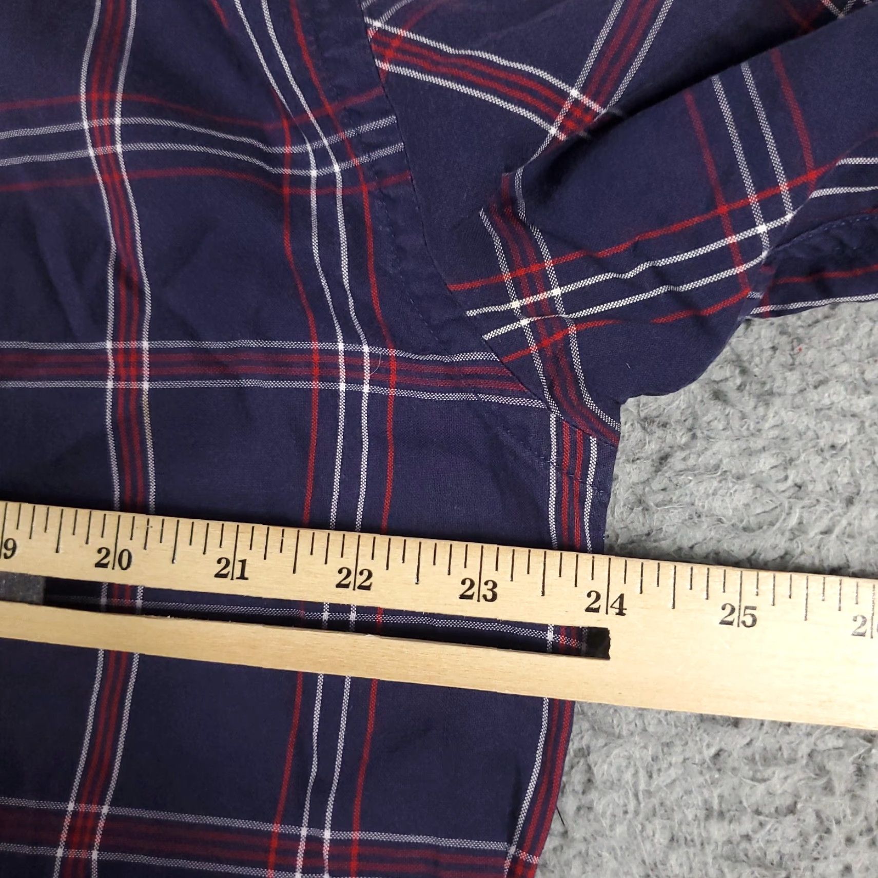 Tommy Hilfiger Tommy Hilfiger Shirt Mens Medium Purple Plaid Button-Up Short Sleeve Casual Classic Modern Colorful American Size US M / EU 48-50 / 2 - 7 Thumbnail