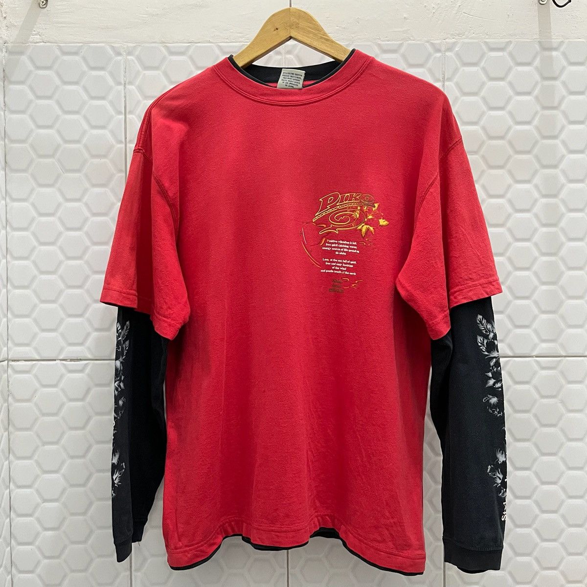 If Six Was Nine × Japanese Brand Japanese Piko Cross Double Layer Longsleeve Size US L / EU 52-54 / 3 - 4 Thumbnail