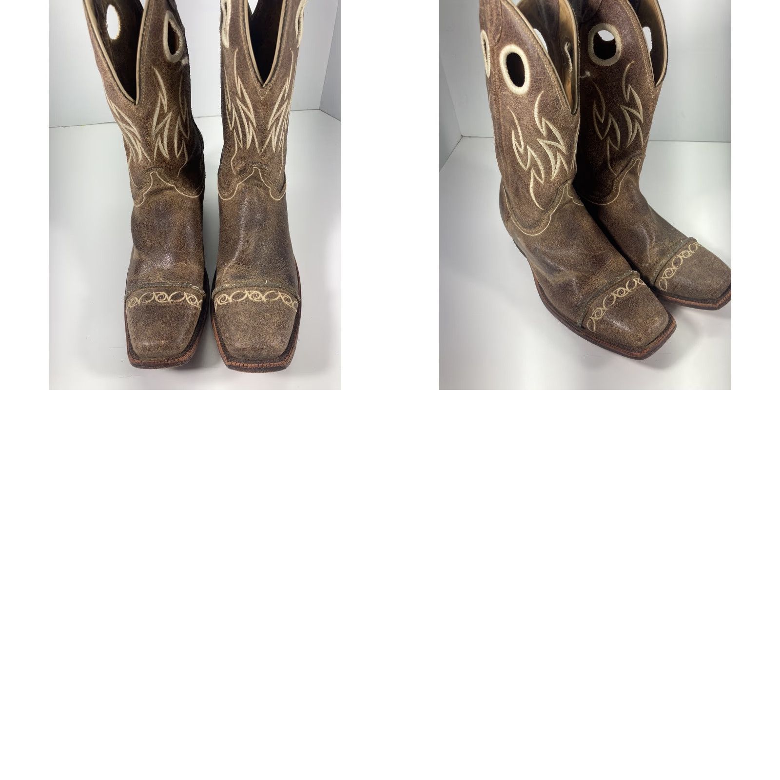 Justin Boots Justin Bent Rail Boots Women Size Brown Suede Leather Square Toe BRL628 Western Boots Cowgirl USA Mens Womens Girls Boys Size US 9 / IT 39 - 11 Thumbnail