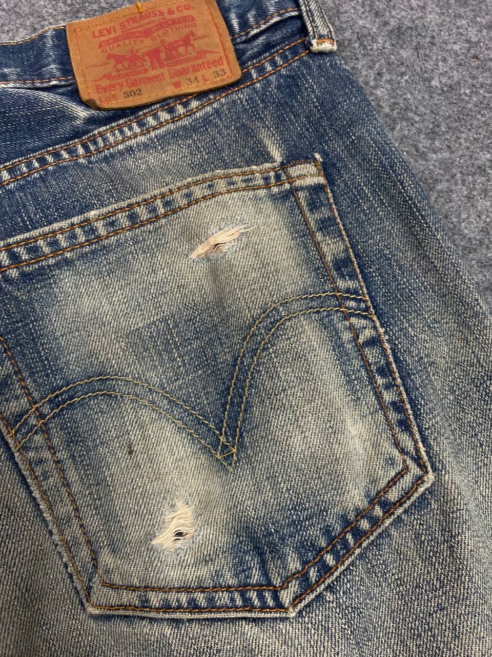 Levi's vintage levis 502 rusty distressed denim nice design Size US 36 / EU 52 - 4 Thumbnail