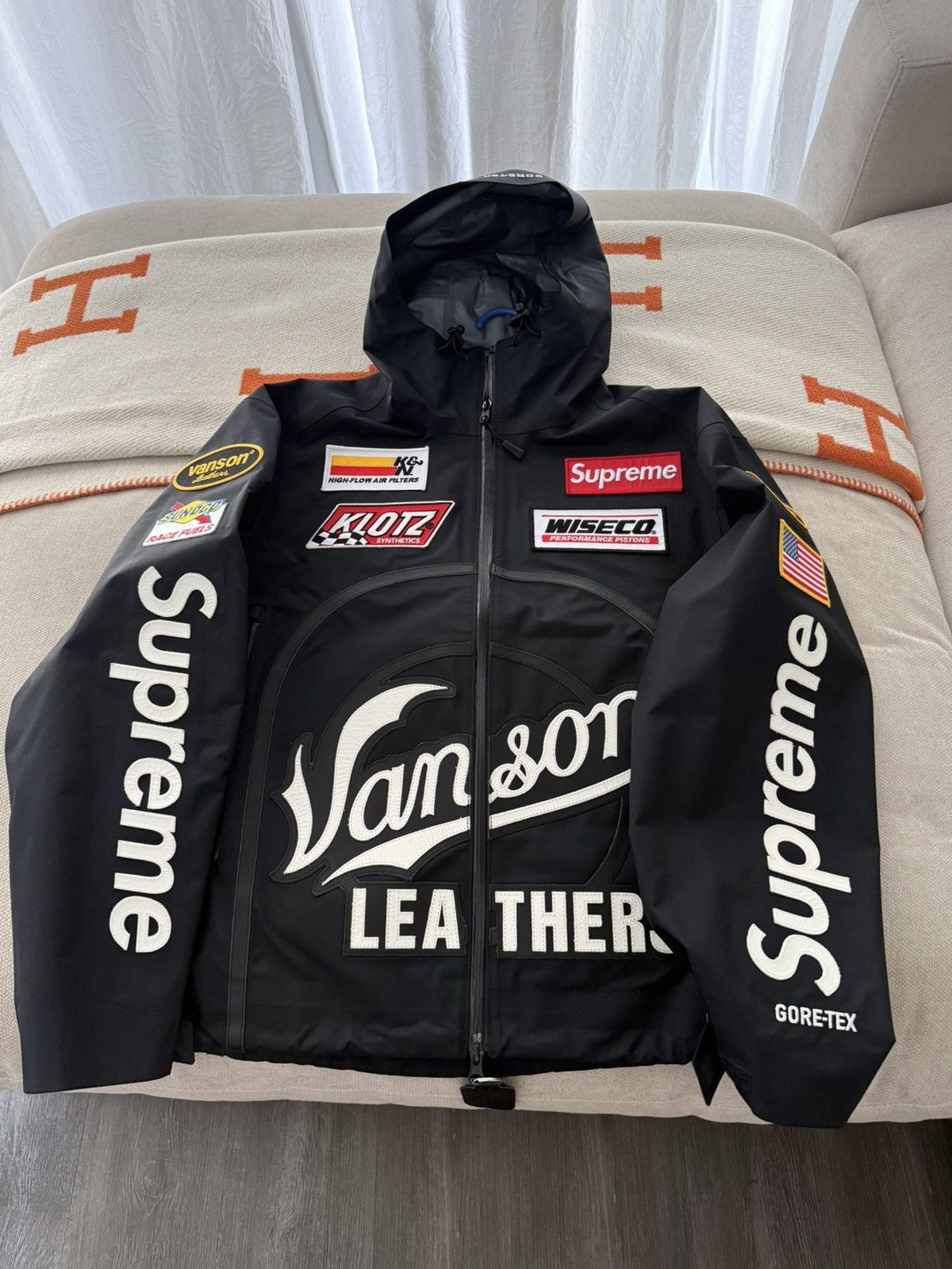 Supreme Vanson Leathers GORE TEXPant 黒　S Supreme Vanson Leathers GORE-TEX Shell Jacket Black | Hype Clothinga