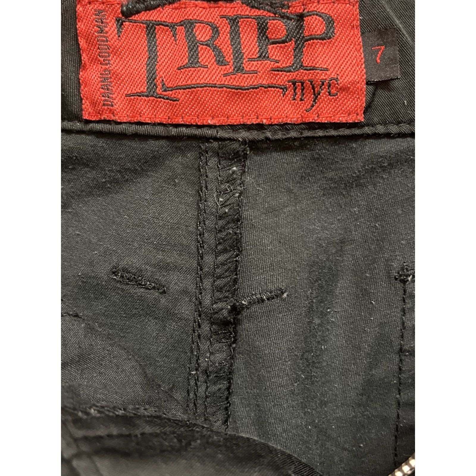 Tripp NYC TRIPP NYC Womens Pants Black Nylon Size 7 Goth Ankle Casual Style Mens Womens Girls Size 28" / US 6 / IT 42 - 3 Thumbnail