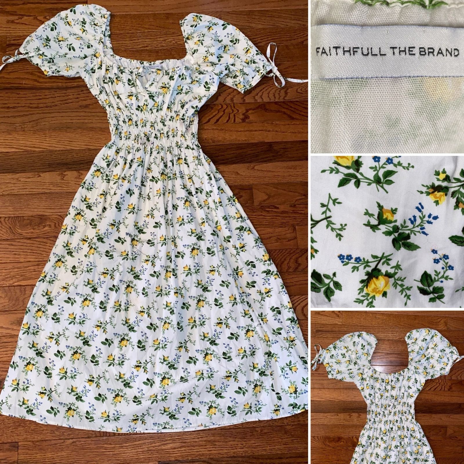 FAITHFULL $219 Faithfull the Brand Flora Midi Dress Bendita Floral S Size S / US 4 / IT 40 - 2 Thumbnail