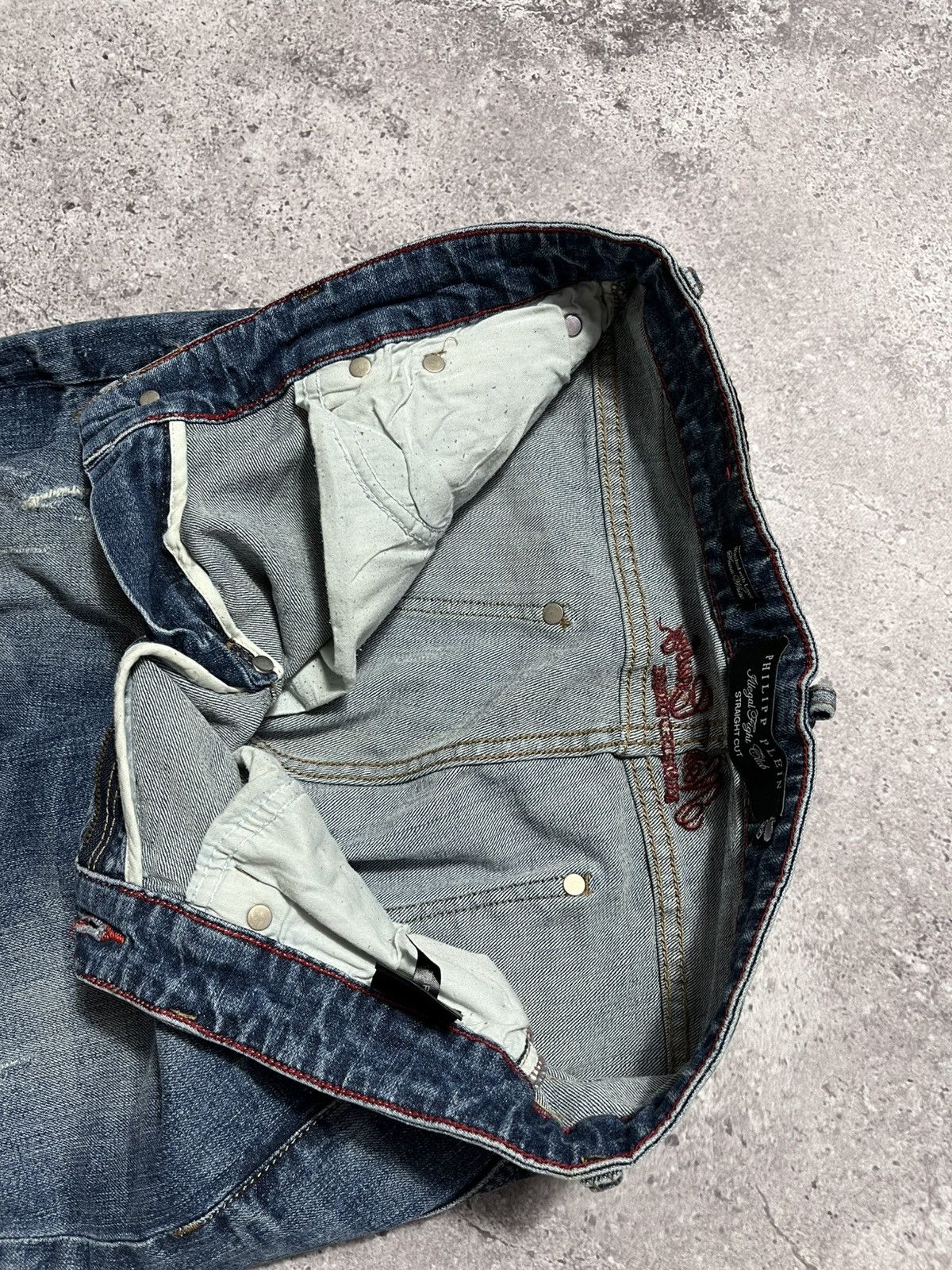 Philipp Plein Philipp Plein Cowboy ILLegal Fight Club Straight Cut Jeans Size US 32 / EU 48 - 17 Thumbnail