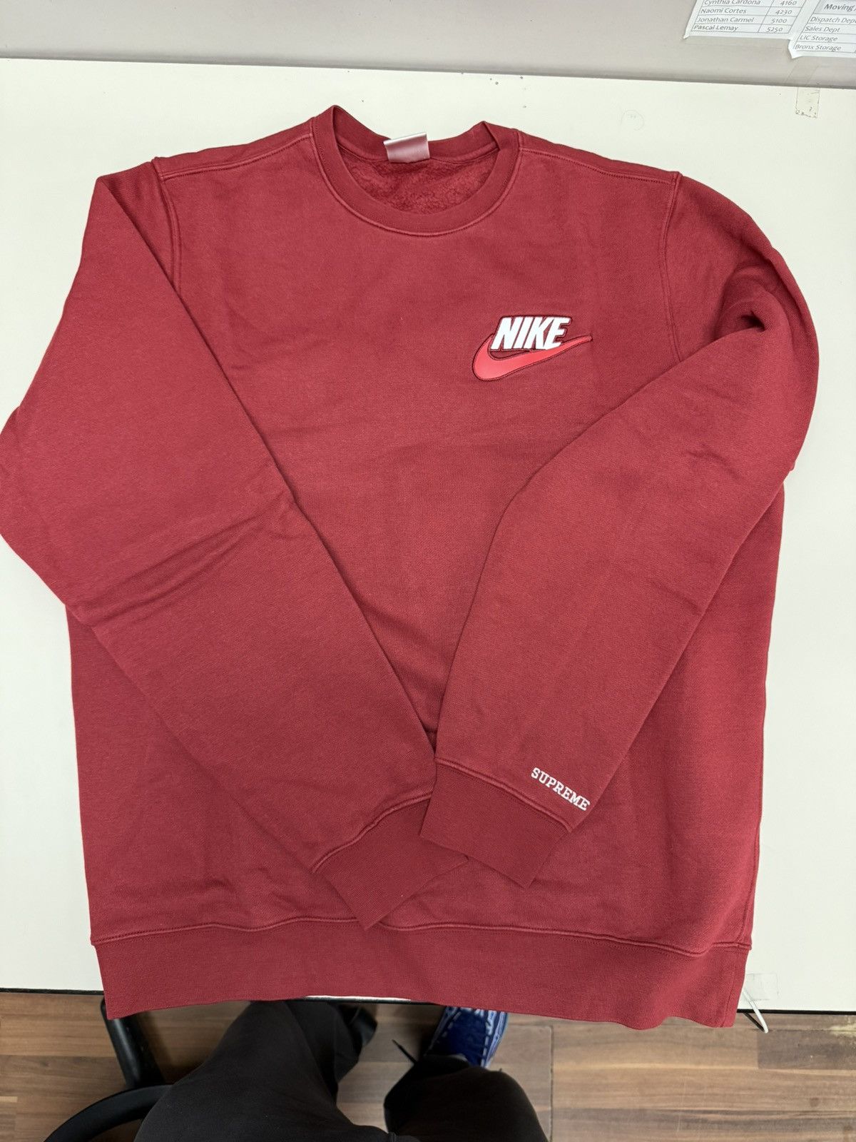 Supreme Supreme Nike Crewneck (Burgundy) size Medium Size US M / EU 48-50 / 2 - 1 Thumbnail