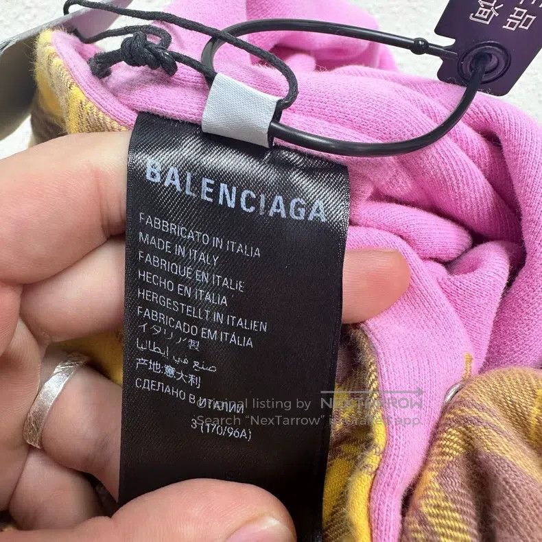Balenciaga Balenciaga Pink-lined fluffy yellow checkered cotton-padde Size US L / EU 52-54 / 3 - 5 Thumbnail
