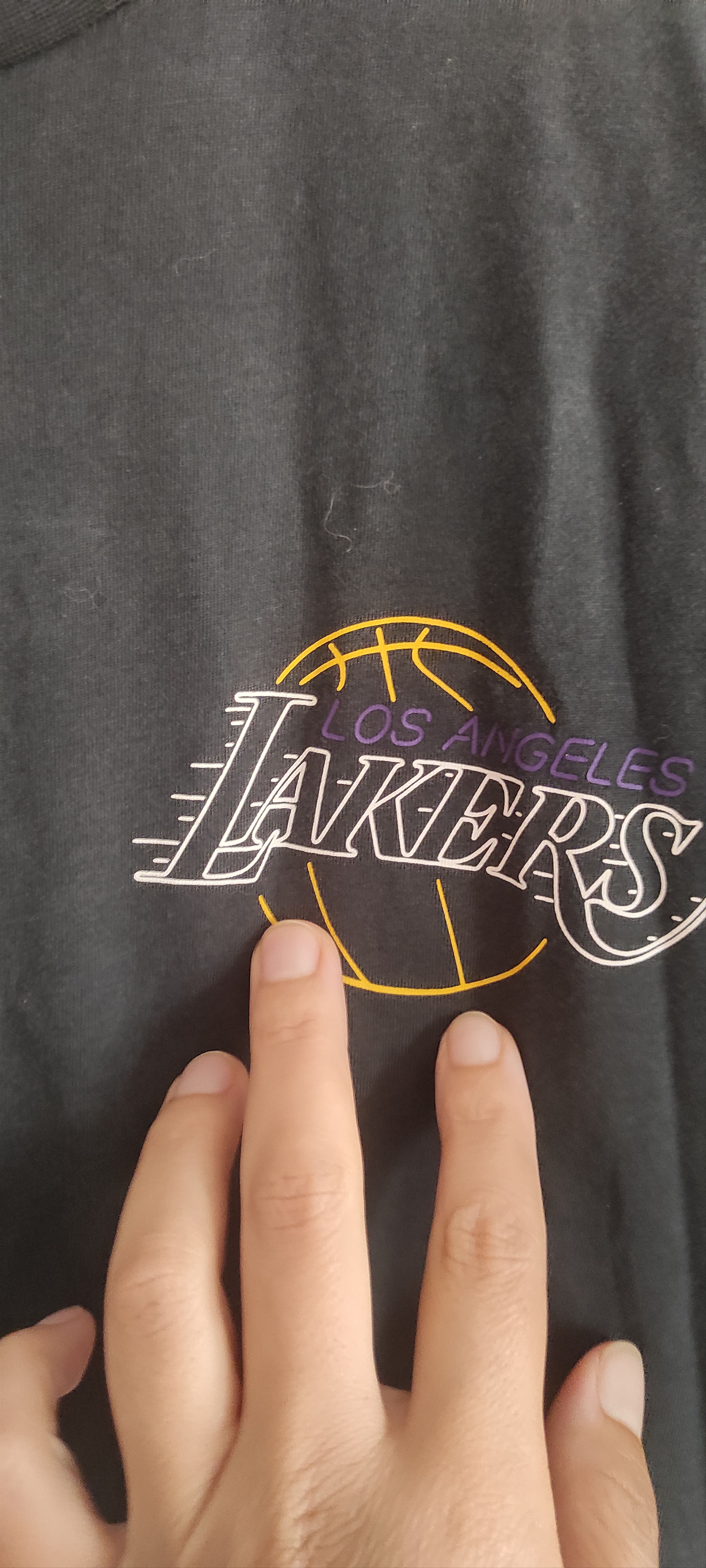 NBA × New Era × Vintage New Era Black NBA Neon Graphic Tee Loslak Blk Men's T-Shirt Size US XL / EU 56 / 4 - 13 Thumbnail