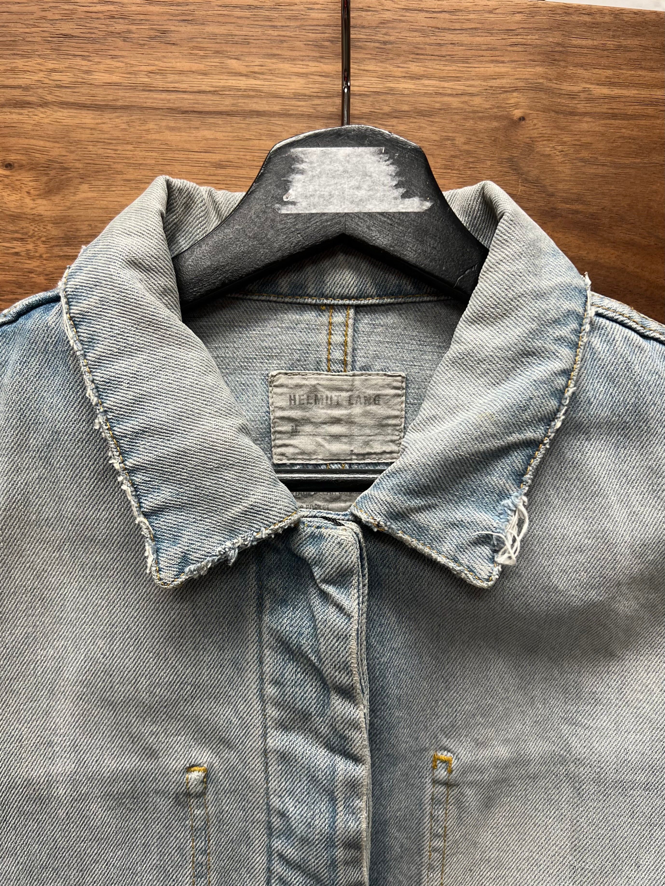 Helmut Lang SS04 Helmut Lang Hand Painted ‘Finger Lakes’ Denim Jacket Size US S / EU 44-46 / 1 - 2 Thumbnail