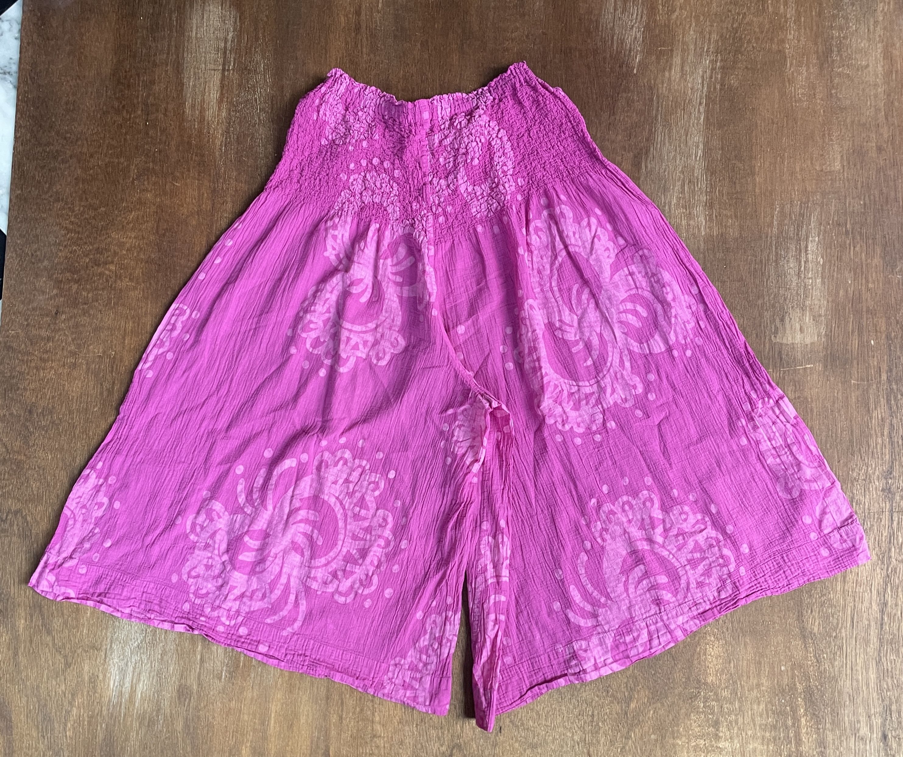 Issey Miyake ISSEY MIYAKE Me Pleats Please Pink Flower Wide Pants Size US 33 - 5 Thumbnail