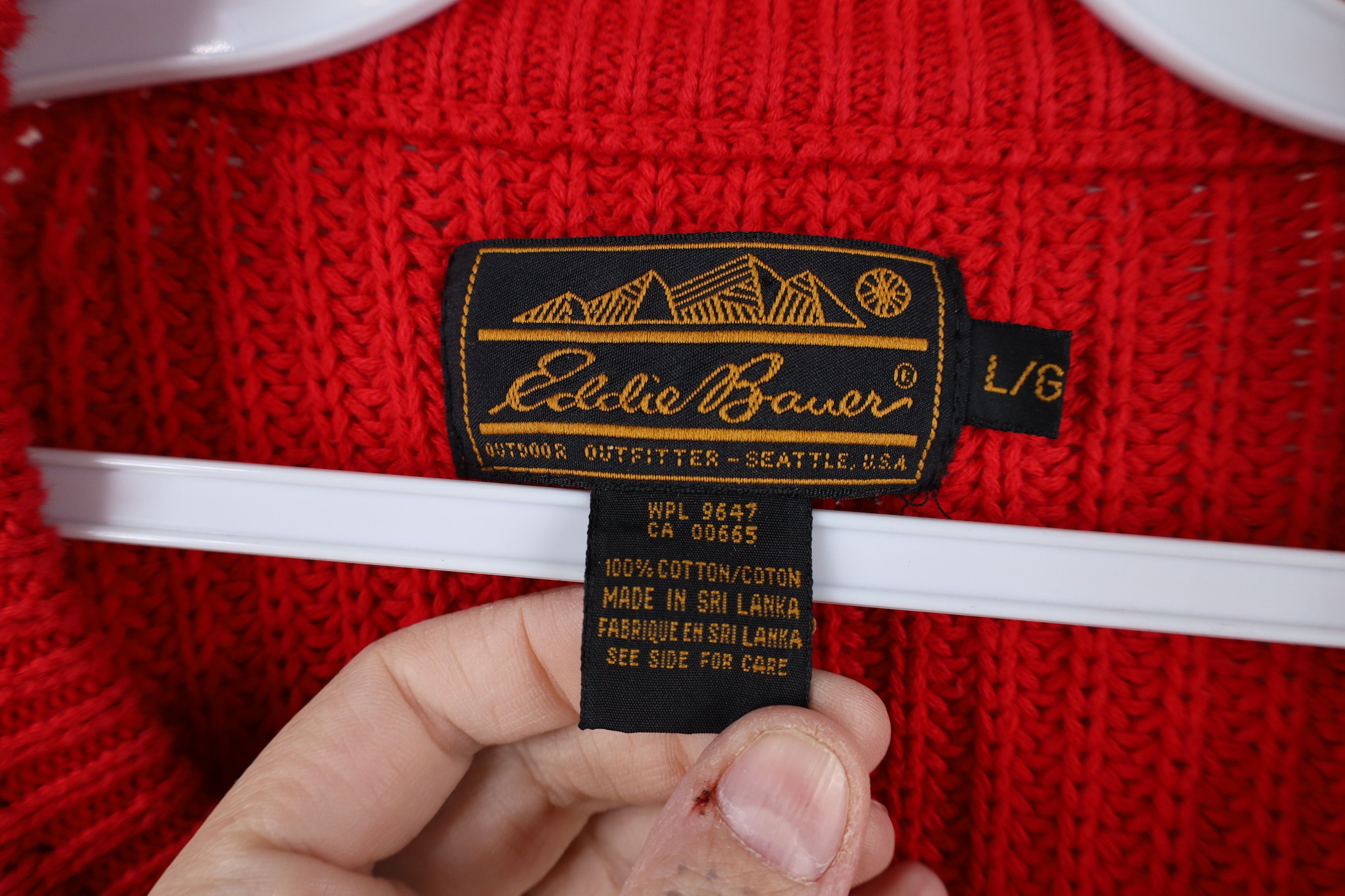 Eddie Bauer × Vintage Vintage 90s Eddie Bauer Heavyweight Ribbed Knit Sweater Size US L / EU 52-54 / 3 - 4 Thumbnail