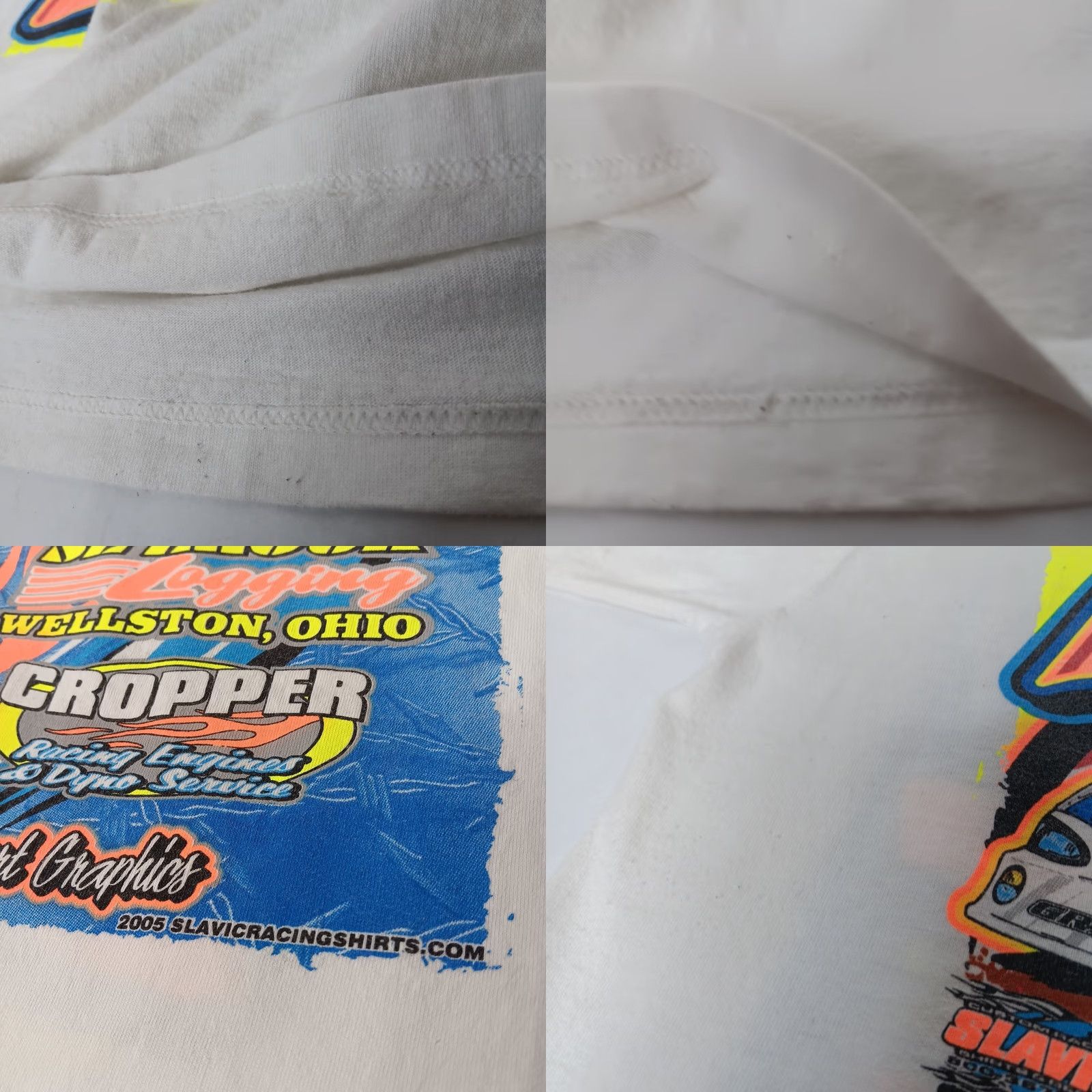 Fruit Of The Loom DJ Miller Race T Shirt L White Cotton Crew Neck Short Sleeve Men Stock Car Racing Elkins WV Motorsports Graphic Print 2000s Size US L / EU 52-54 / 3 - 9 Thumbnail