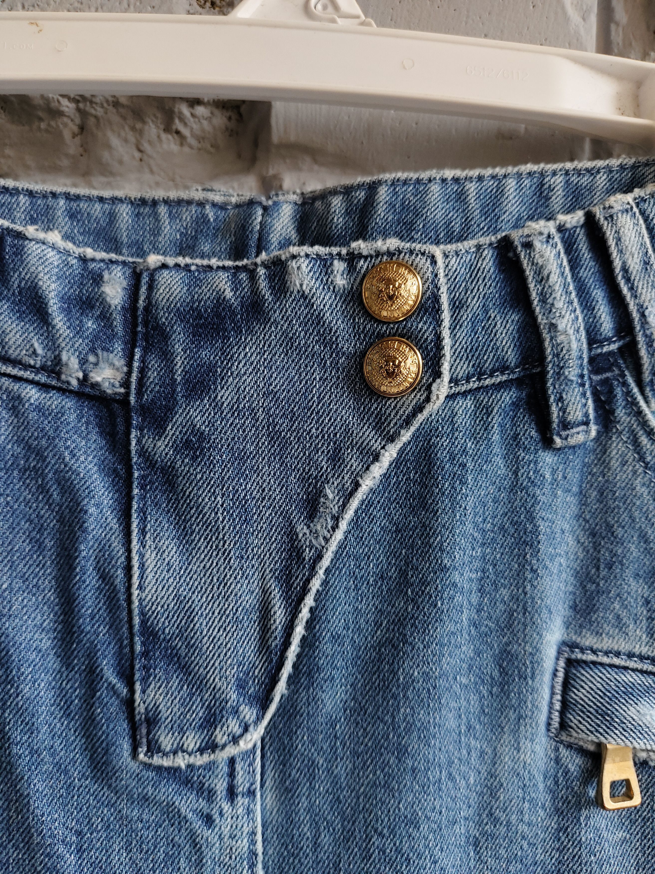 Balmain GRAIL🔥Balmain Distressed Cropped Bikers Jeans Size 28" / US 6 / IT 42 - 4 Thumbnail