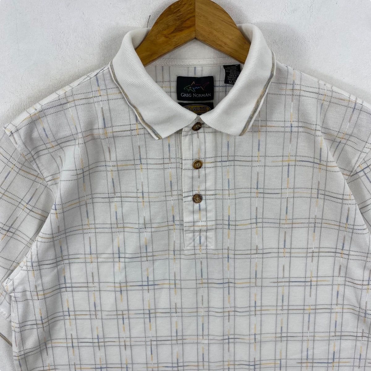 Greg Norman × Vintage Vintage 90's GREG NORMAN Playdry Moisture Wicking Polo Shirt Size US M / EU 48-50 / 2 - 2 Thumbnail