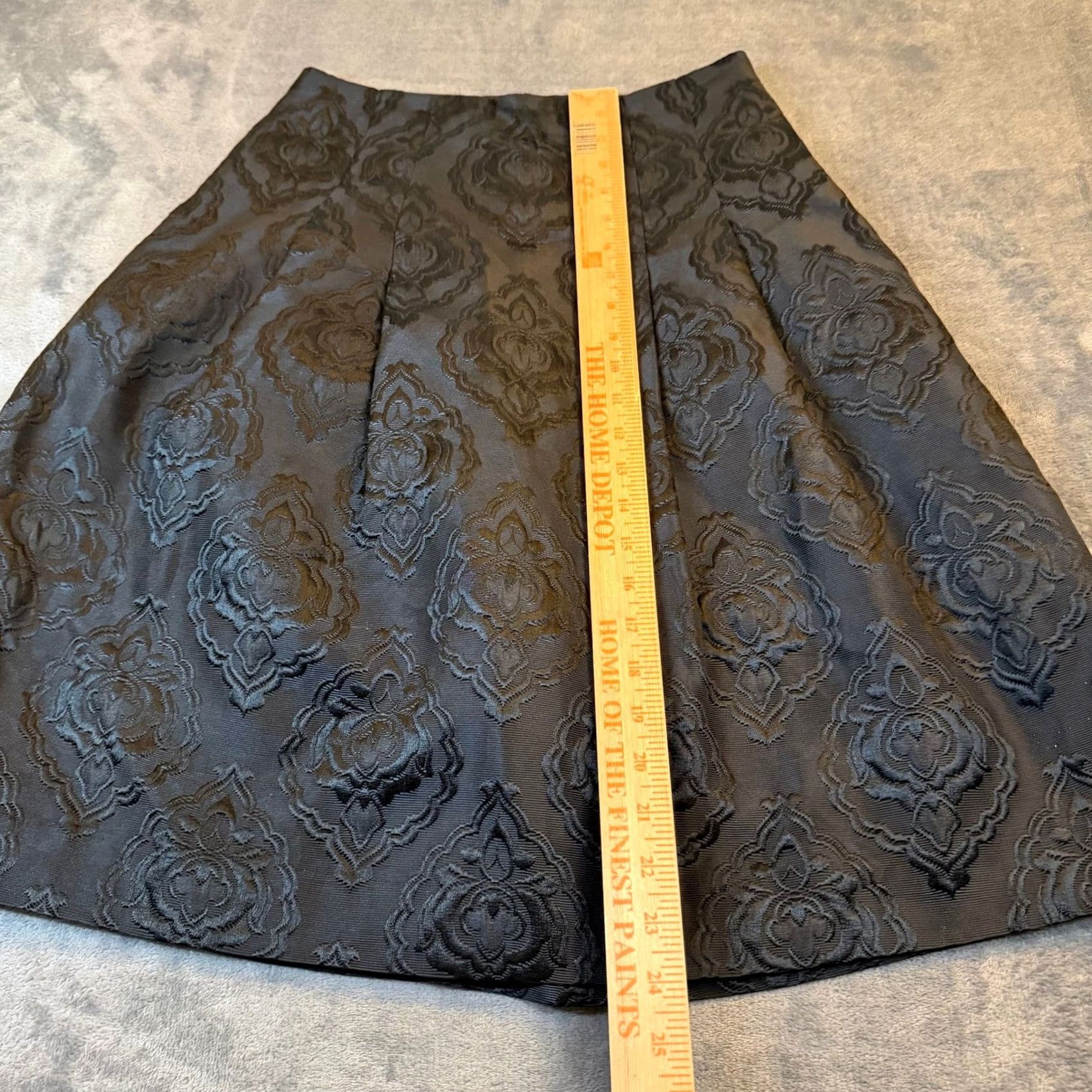 Talbots Talbots Damask Jacquard A-Line Skirt Womens Size 2 Black Pleated Brocade Size 26" / US 2 / IT 38 - 7 Thumbnail