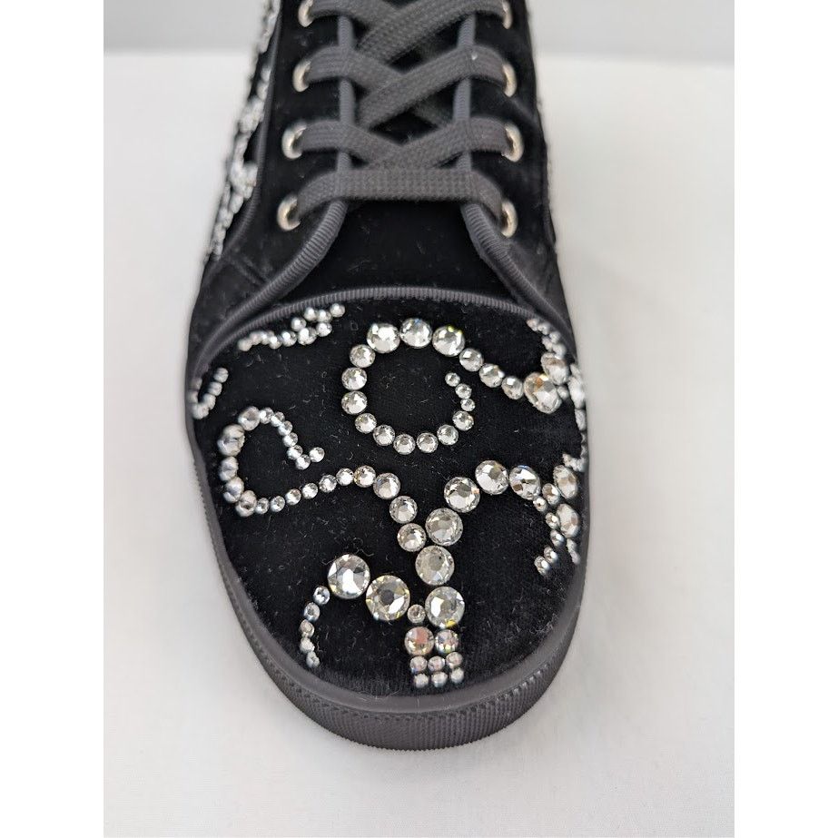 Christian Louboutin o1rshd1 Octolouis Strass Sneakers in Black/Crystal Size US 12 / EU 45 - 17 Thumbnail