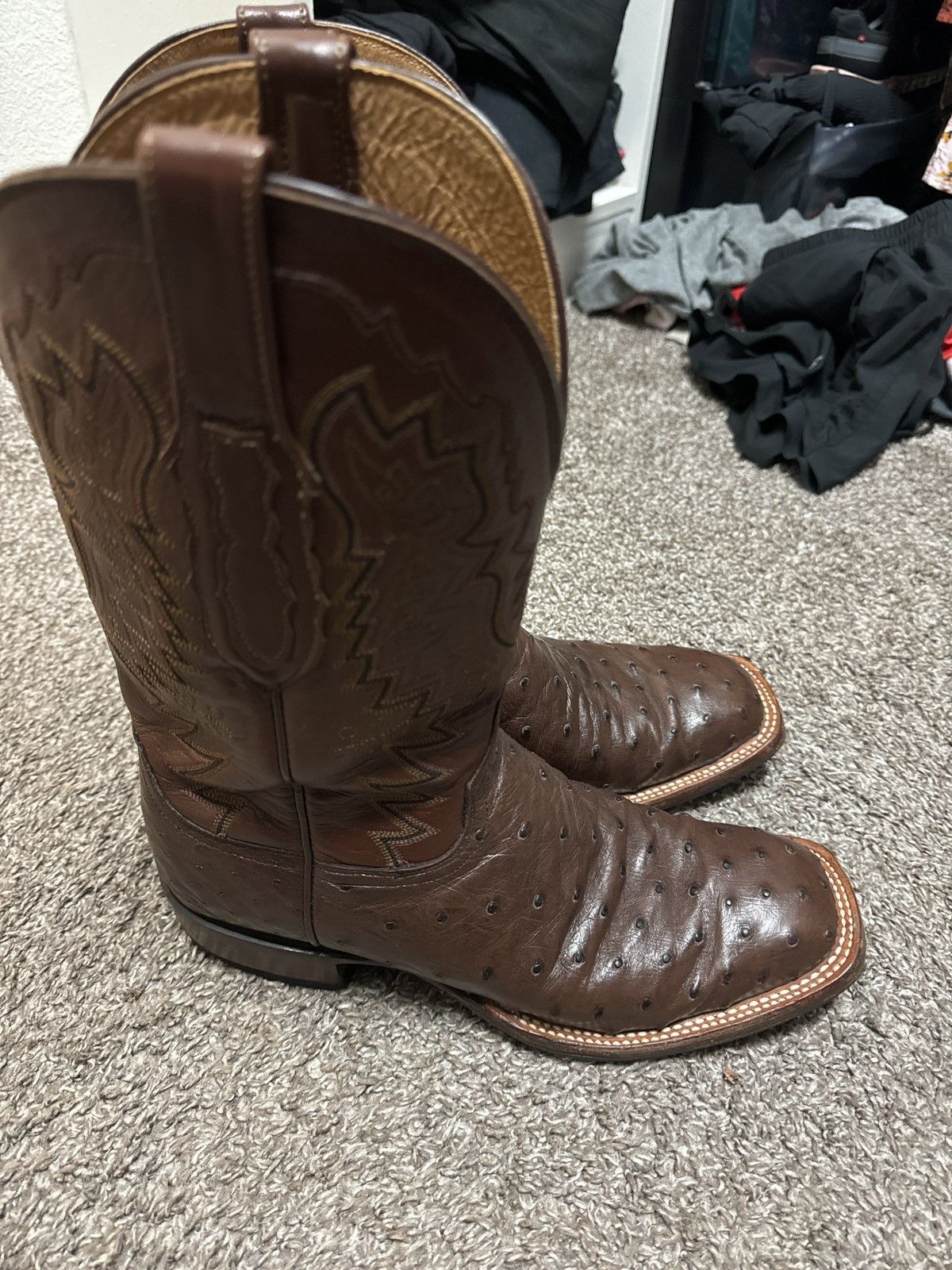 Lucchese Lucchese full quill brown ostrich Size US 10.5 / EU 43-44 - 4 Thumbnail