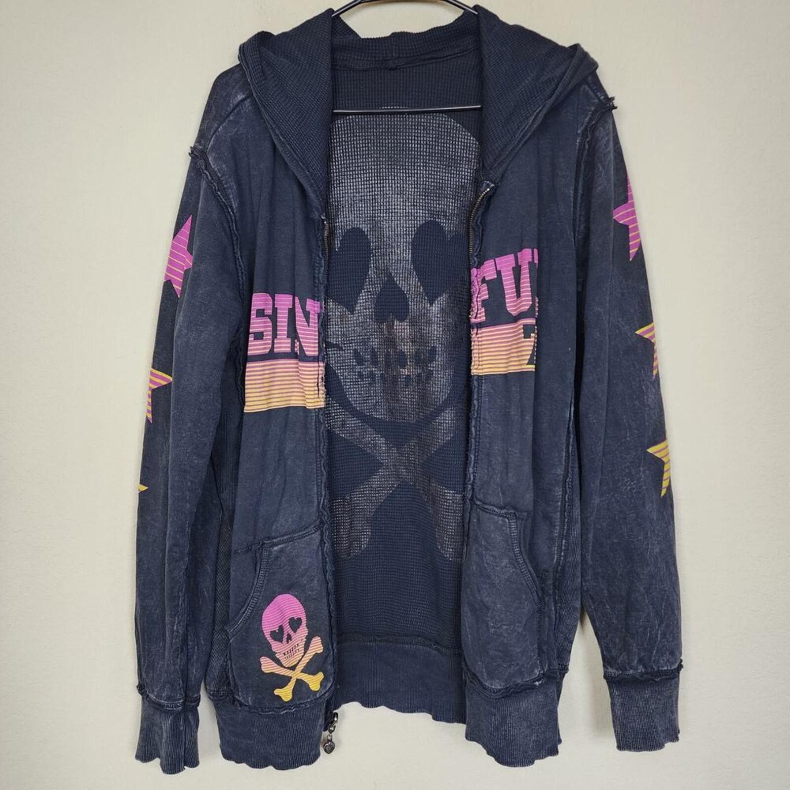 Other Affliction Sinful Reversible Thermal Hoodie Size XL / US 12-14 / IT 48-50 - 4 Thumbnail