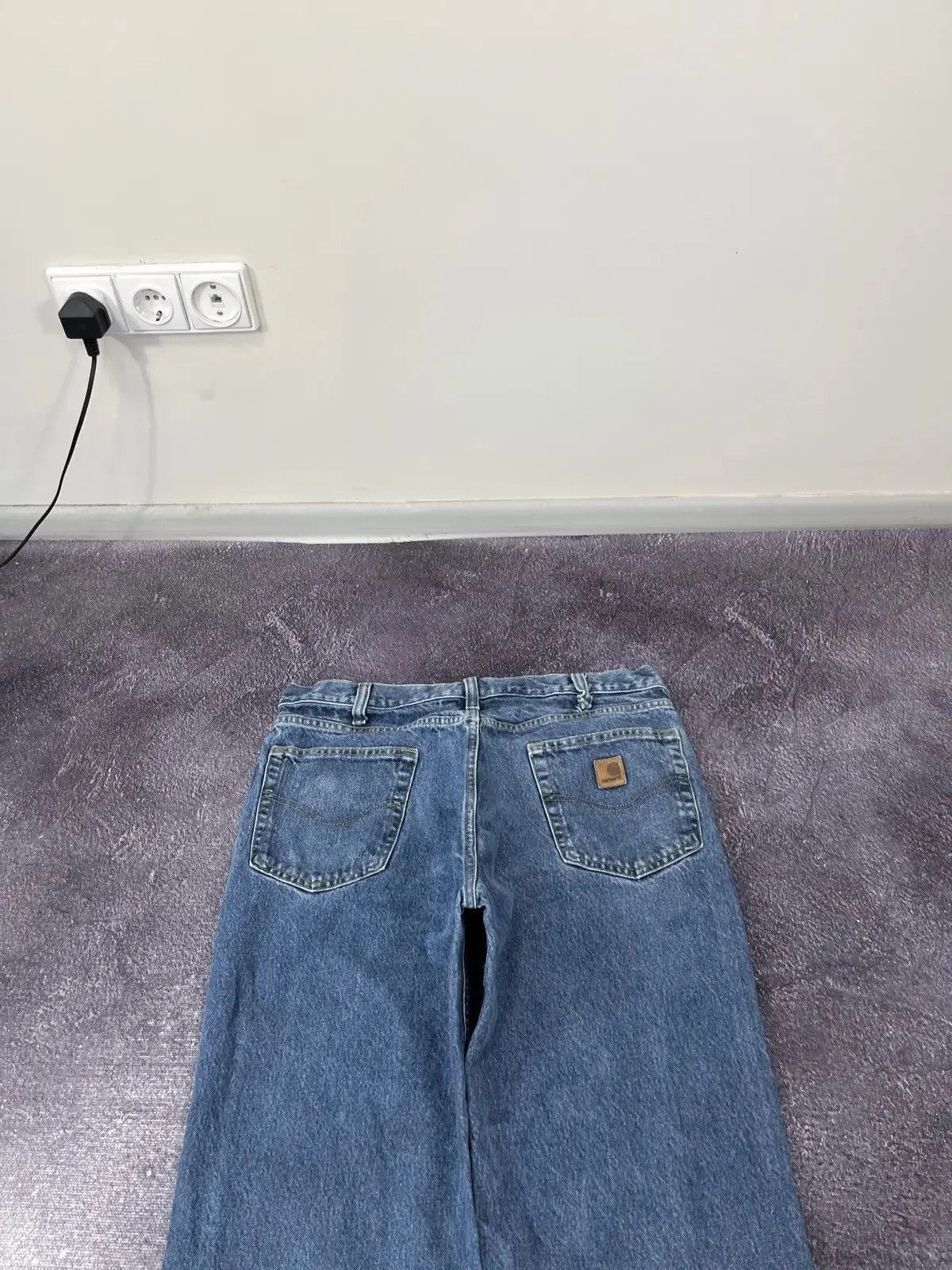 Carhartt Vintage 90s Carhartt Blue Work Denim Hype Baggy Jeans Size US 36 / EU 52 - 3 Thumbnail