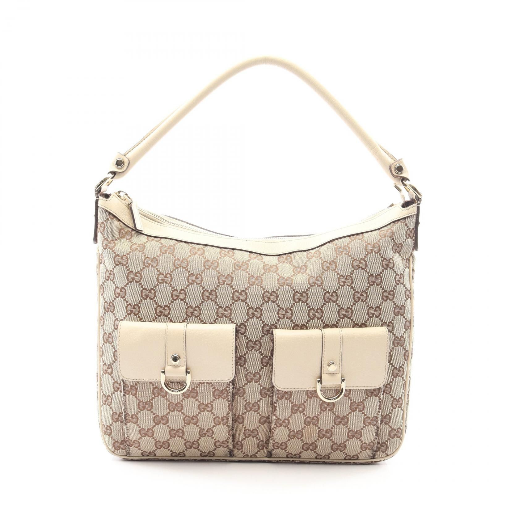 Gucci Gucci Gucci Canvas Leather Shoulder Bag Textile Shoulder Bag 153025 DUTY FREE for USA Size ONE SIZE - 1 Thumbnail