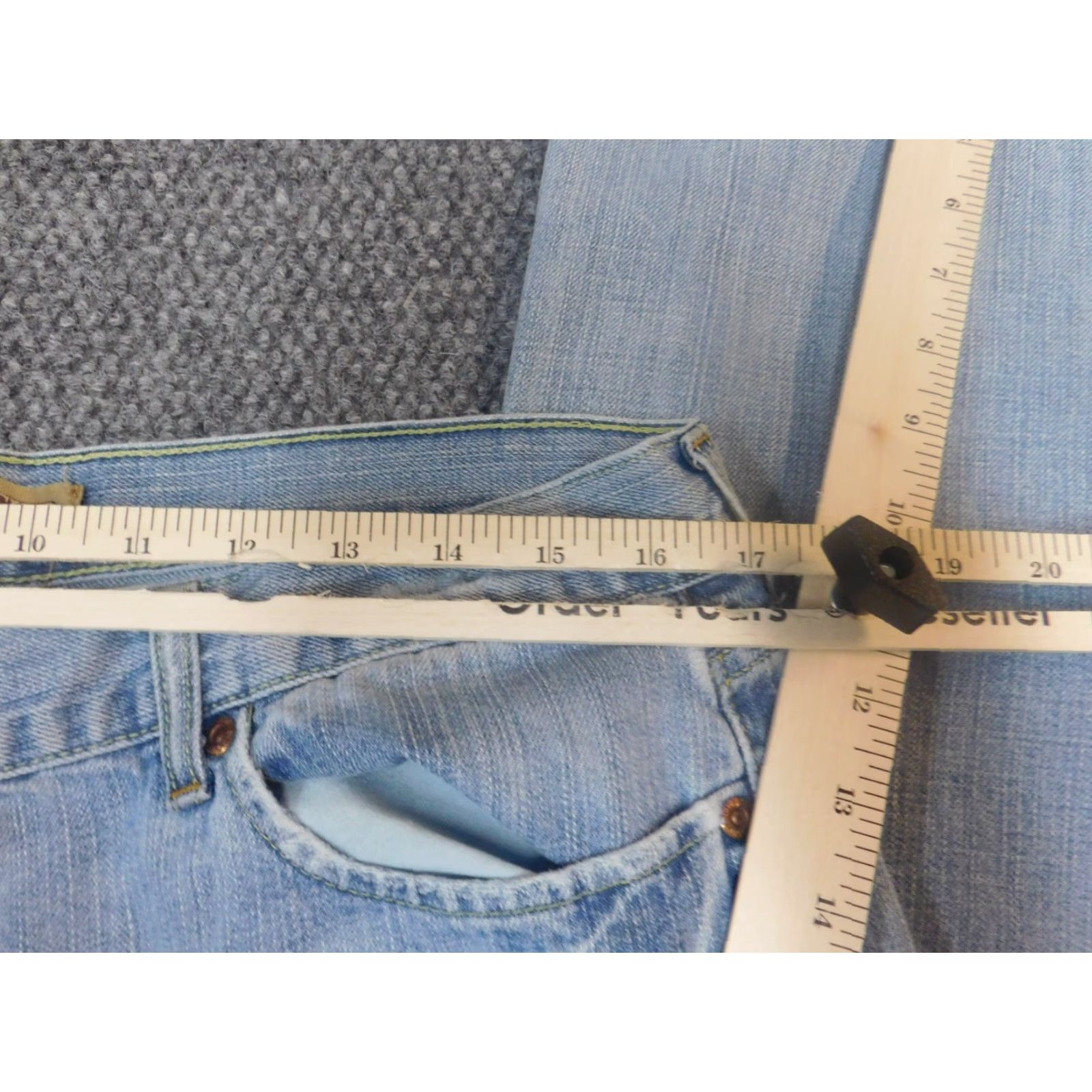 Old Navy Old Navy Womens Jeans 14 bootcut Blue Denim Distressed 30in Inseam Regular Rise 33in Waist Cotton Blend Polyester Jacket? Size 36" / US 14 / IT 50 - 5 Thumbnail