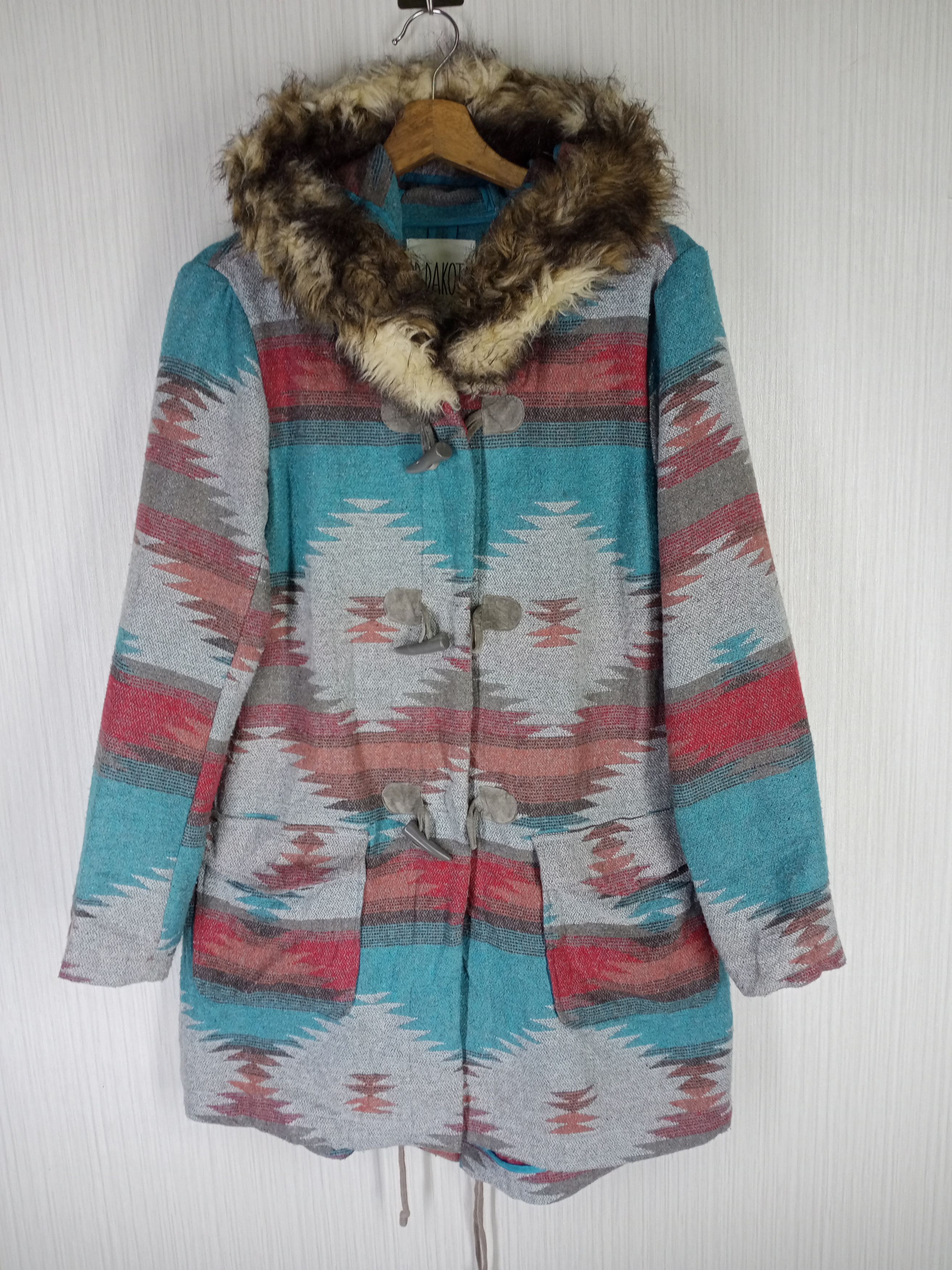Dakota Grizzly Rare Vintage BB Dakota Navajo Hoodie Long Jacket Size US S / EU 44-46 / 1 - 2 Thumbnail