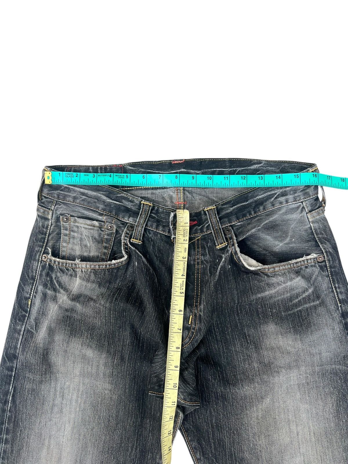 Edwin Vintage Y2K 2000s Edwin Fade Black Denim Loose Jeans Size US 31 - 2 Thumbnail