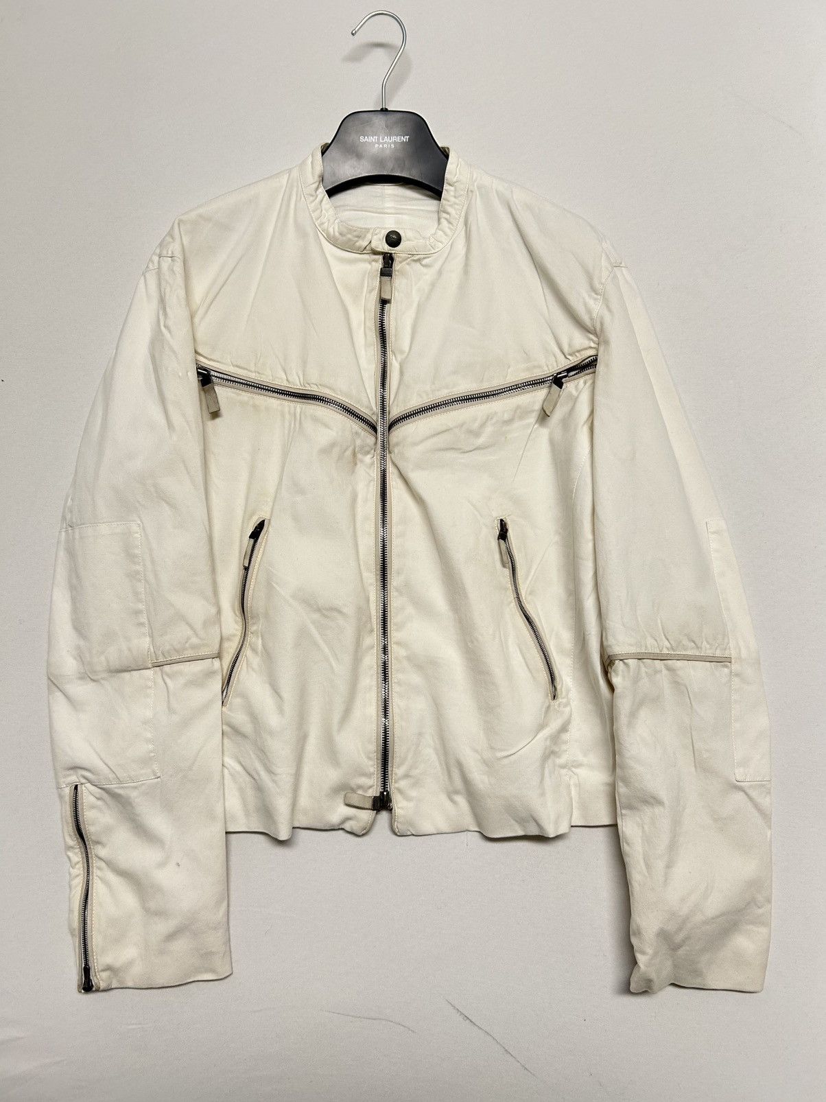 Raf Simons SS2005 Cross Zip Moto Jacket Size US M / EU 48-50 / 2 - 4 Thumbnail