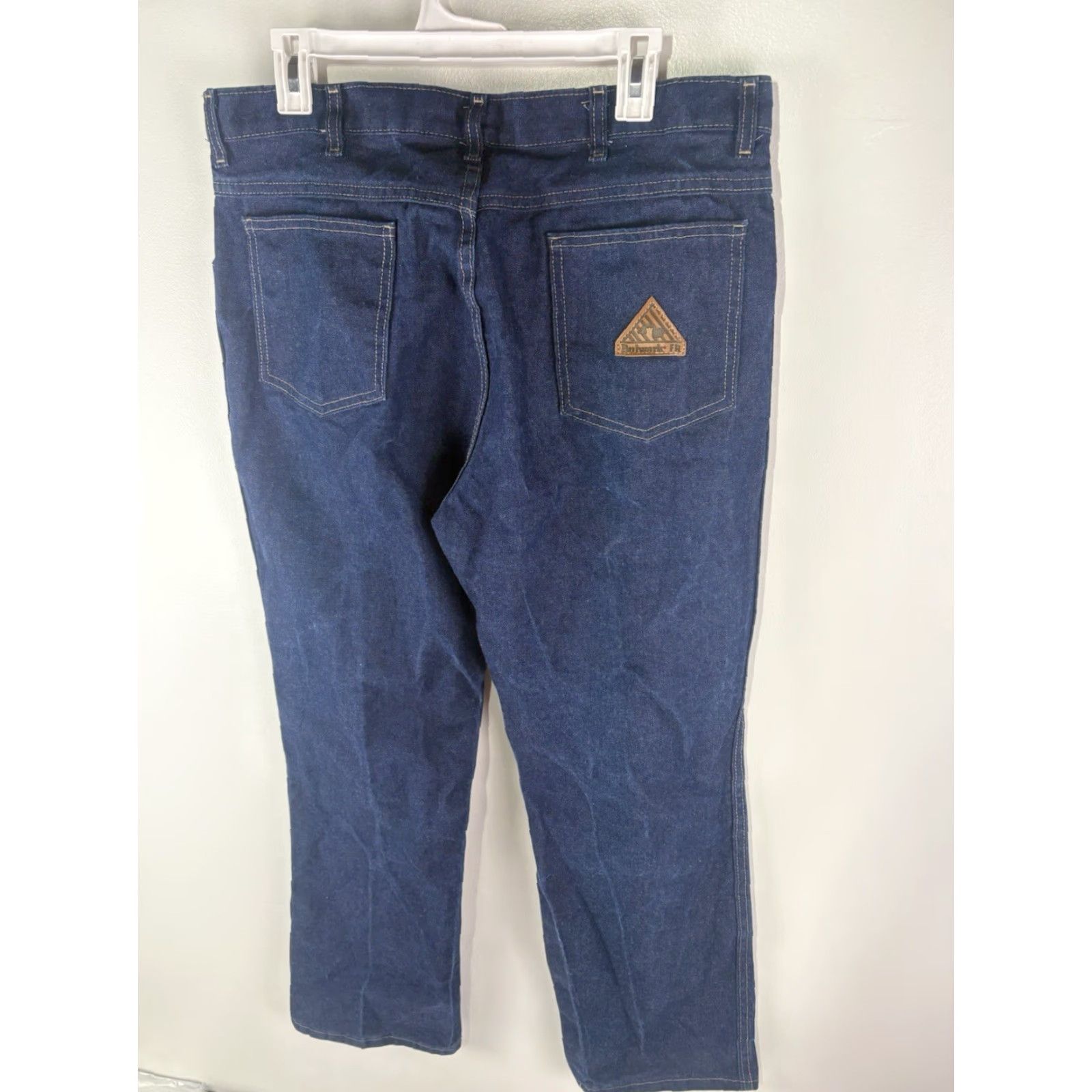 Vintage Bulwark FR Jeans Flame-Resistant Men's Straight Denim Size 36X30 Dark Wash Blue USA Size US 36 / EU 52 - 4 Thumbnail