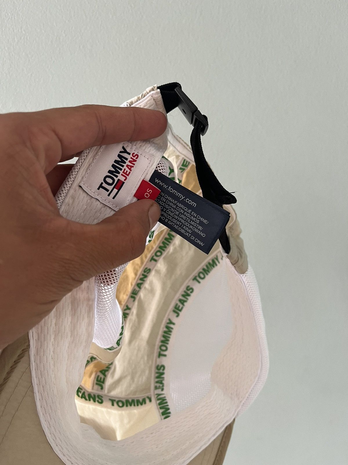 Tommy Jeans 🧢 Tommy Jeans Nylon Tech Cap – Beige / White – OS Size ONE SIZE - 13 Thumbnail