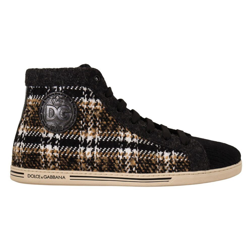 Dolce & Gabbana Dolce & Gabbana Beige High Top Fashion Sneakers Size US 11 / EU 44 - 1 Thumbnail