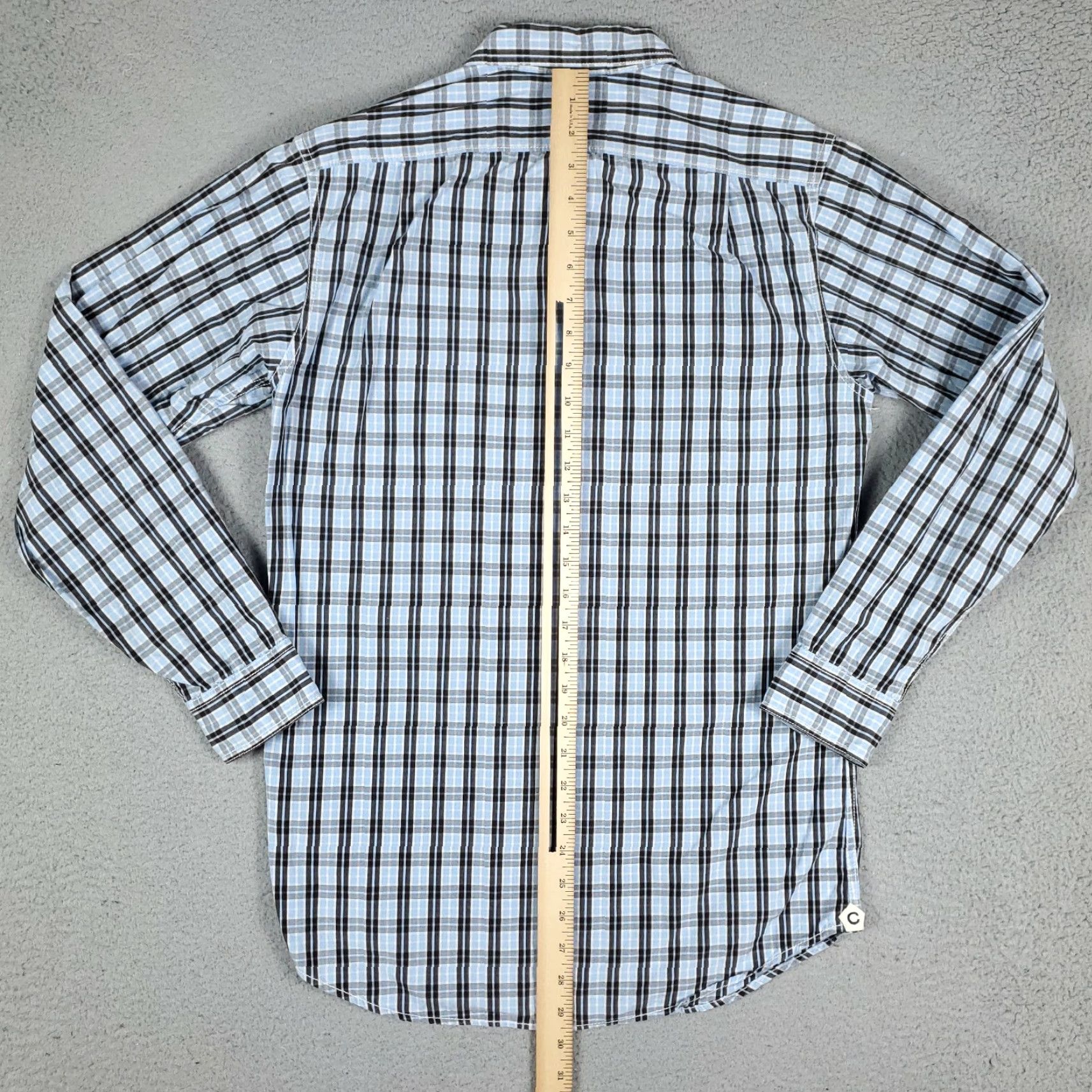 Cremieux Daniel Cremieux Shirt Adult Small Blue Cotton Button-Up Plaid Long Sleeve 2-Pocket Classic Mens Size US S / EU 44-46 / 1 - 3 Thumbnail
