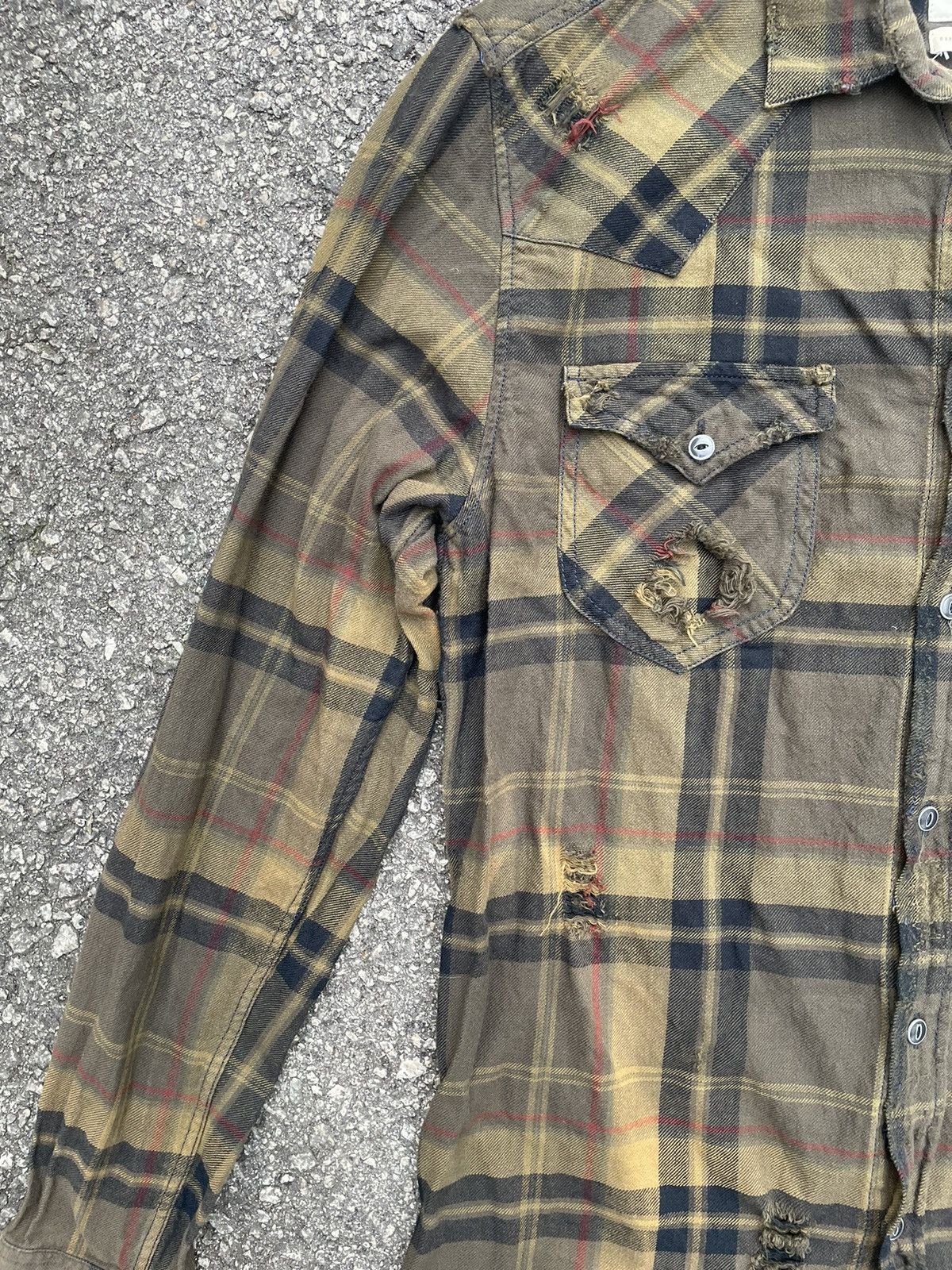 Zara Distressed/Destroyed Flannel Button Down Shirt Size US M / EU 48-50 / 2 - 4 Thumbnail