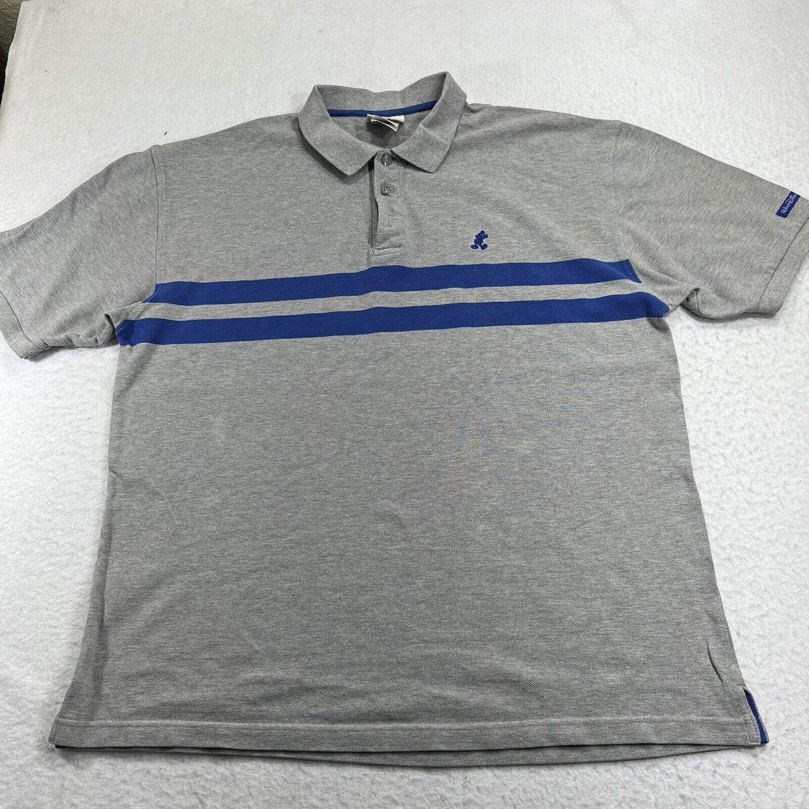 Disney Vintage Walt Disney World Gray Blue Mickey Mouse Polo Size US L / EU 52-54 / 3 - 1 Thumbnail