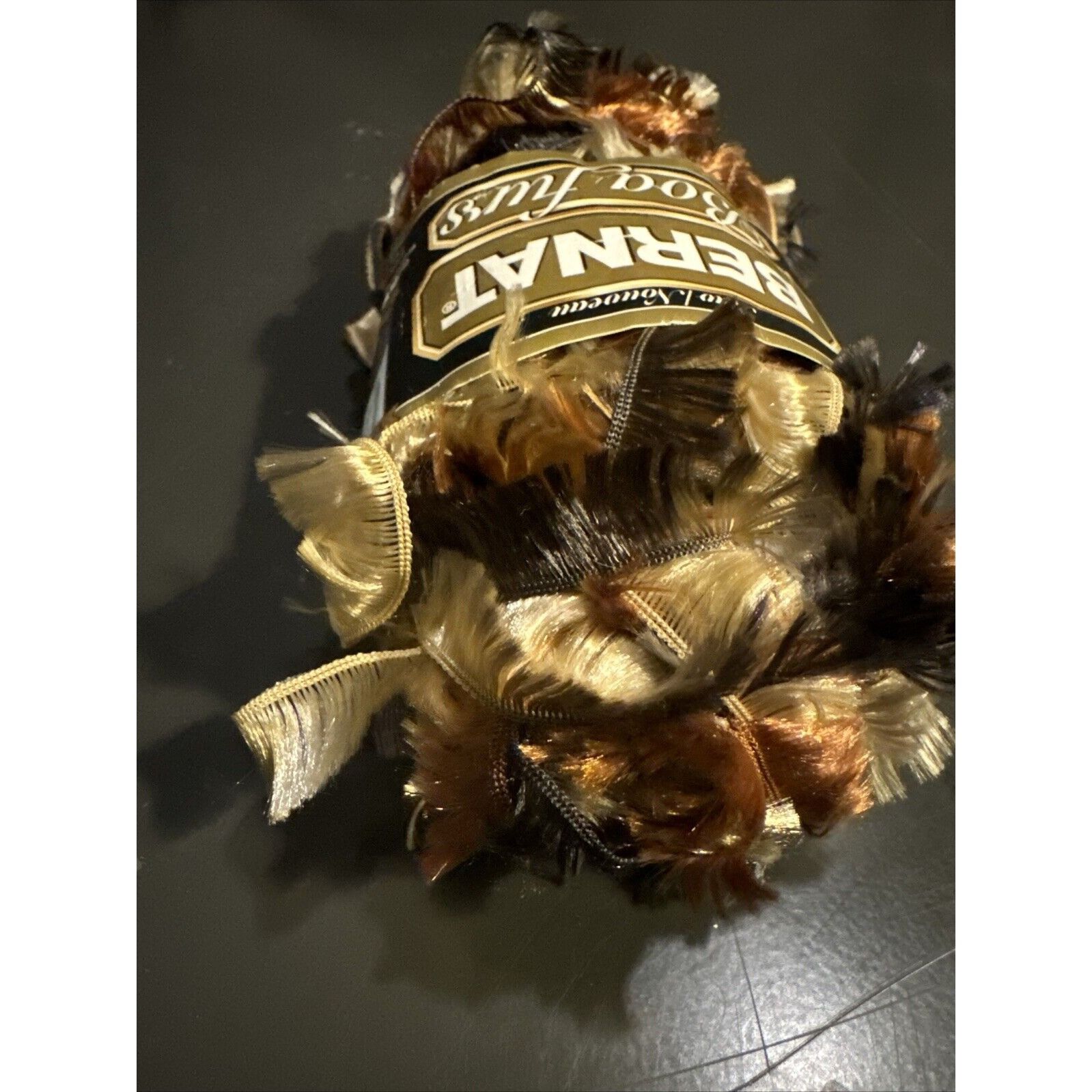 Other Bernat Boa Fur Yarn Racoon SKEIN 1.75 Oz Browns Black Eyelas Size ONE SIZE - 7 Thumbnail