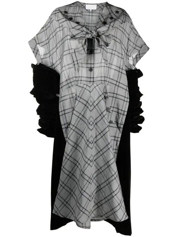 Maison Margiela o1y0625 Midi Dress in Gray/Black Size XS / US 0-2 / IT 36-38 - 1 Thumbnail