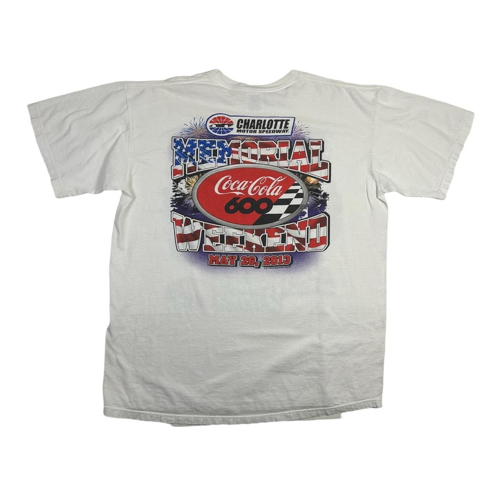 Vintage Coke coca cola tee shirt nascar racing tee 2013 mens XL Size US XL / EU 56 / 4 - 3 Thumbnail